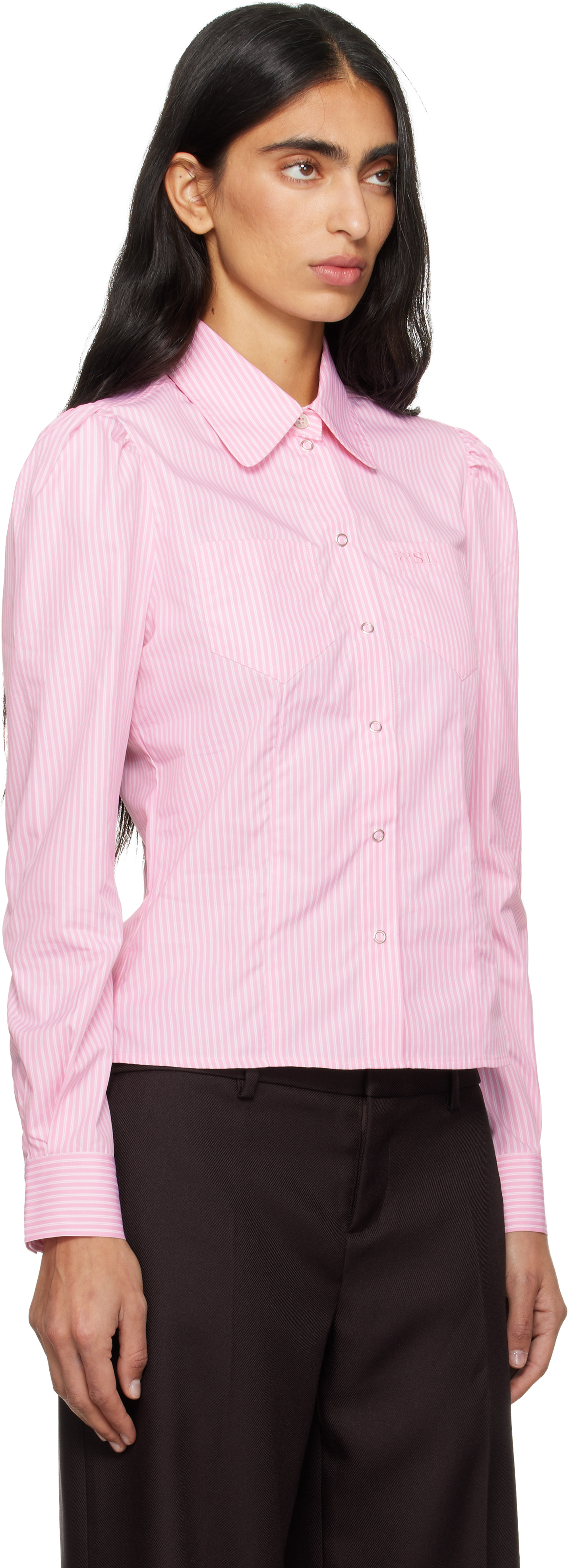 Sandy Liang Pink Baela Shirt In Pink