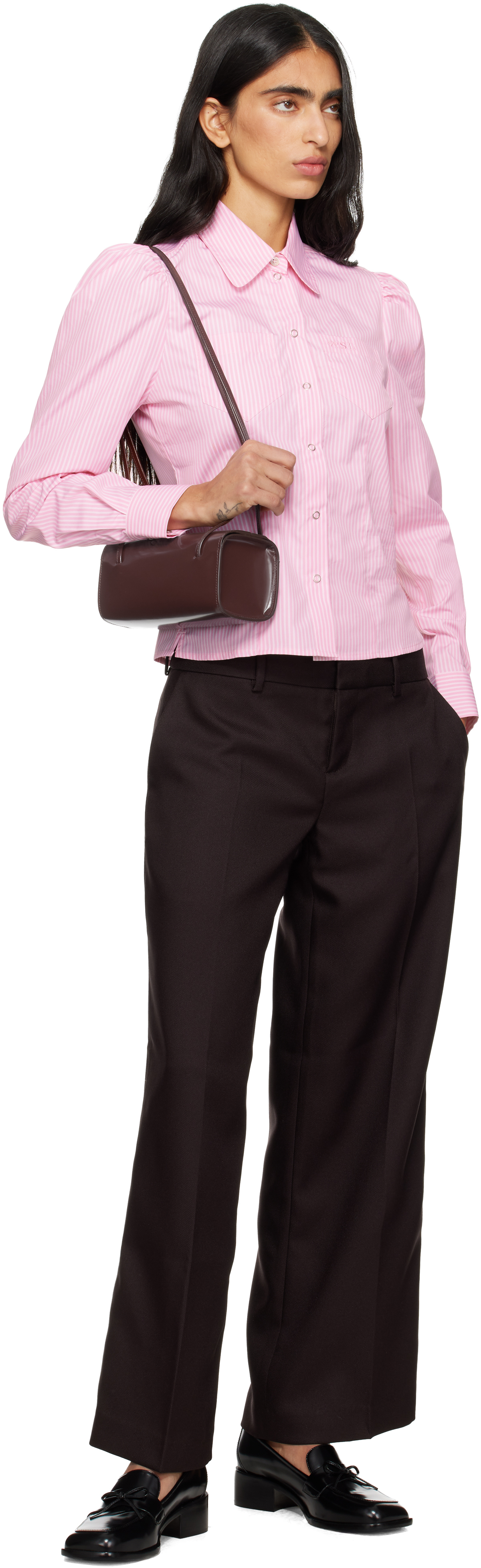 Sandy Liang Pink Baela Shirt In Pink