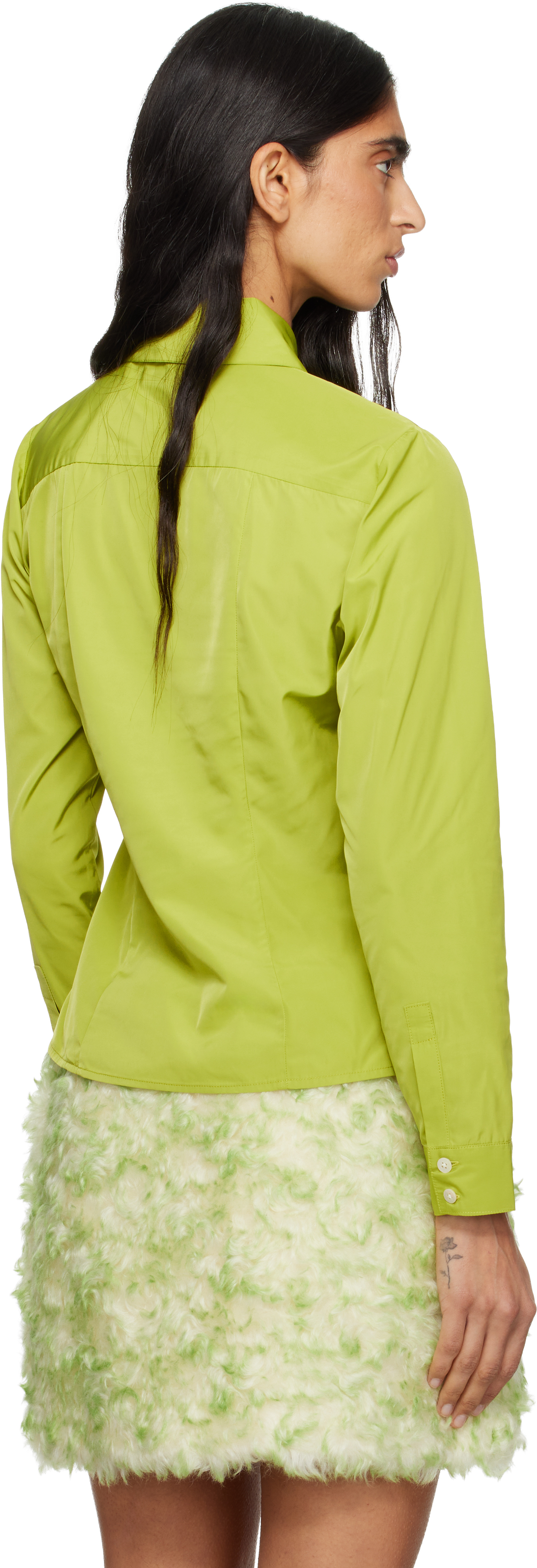 Sandy Liang Green Levi Shirt In Green