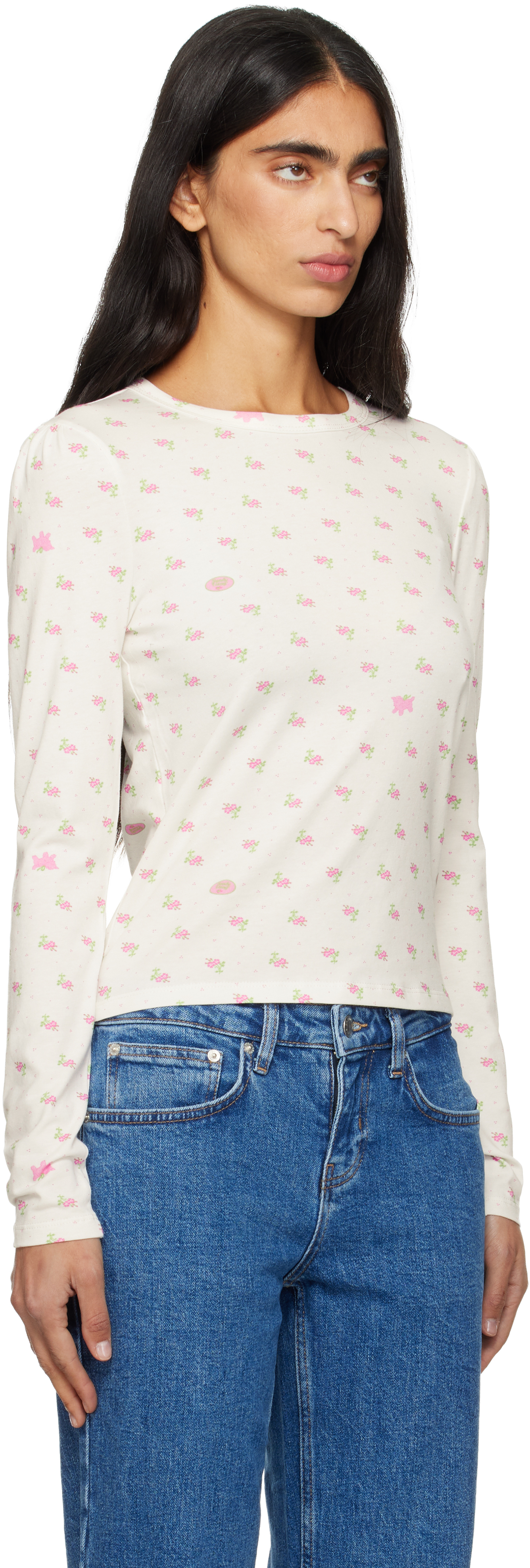 Sandy Liang White Nap T-shirt In Multi