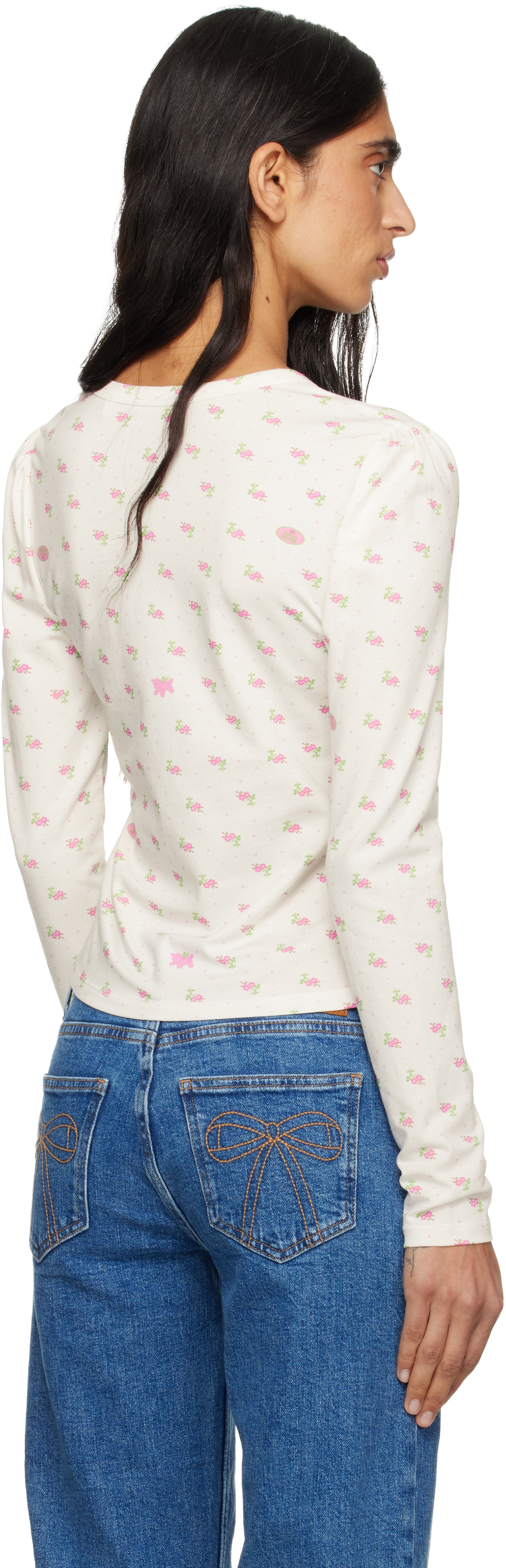 Sandy Liang White Nap T-shirt In Multi