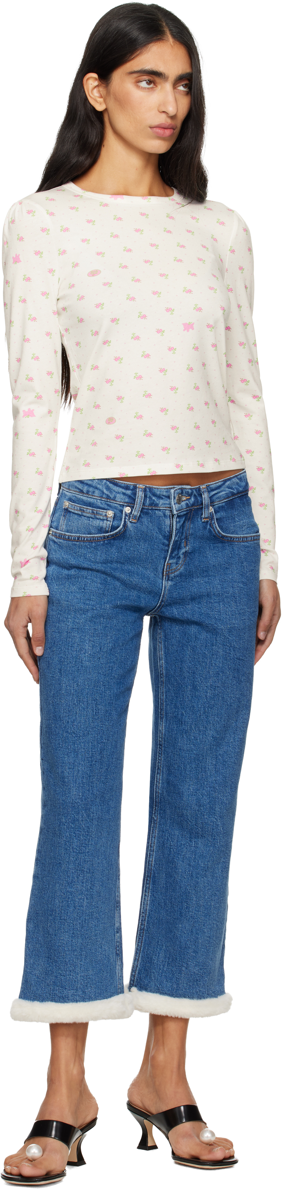 Sandy Liang White Nap T-shirt In Multi