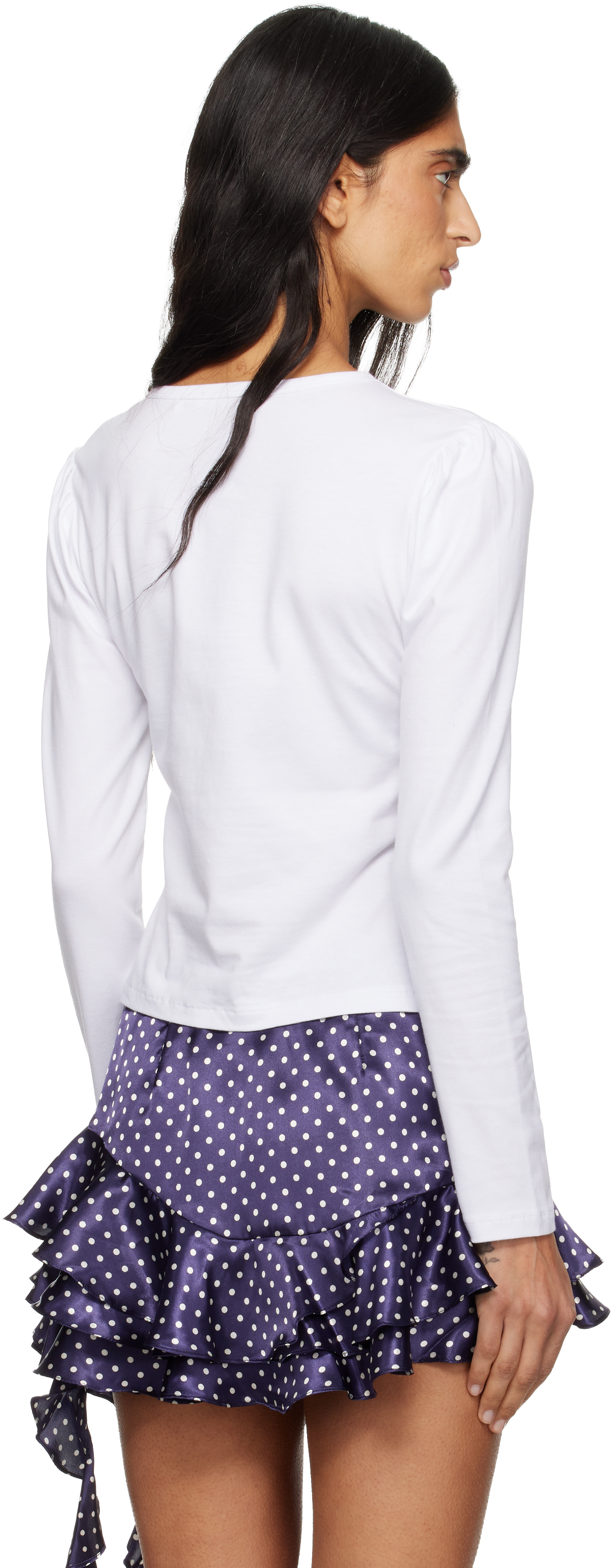 Sandy Liang White Present Nap T-shirt In White