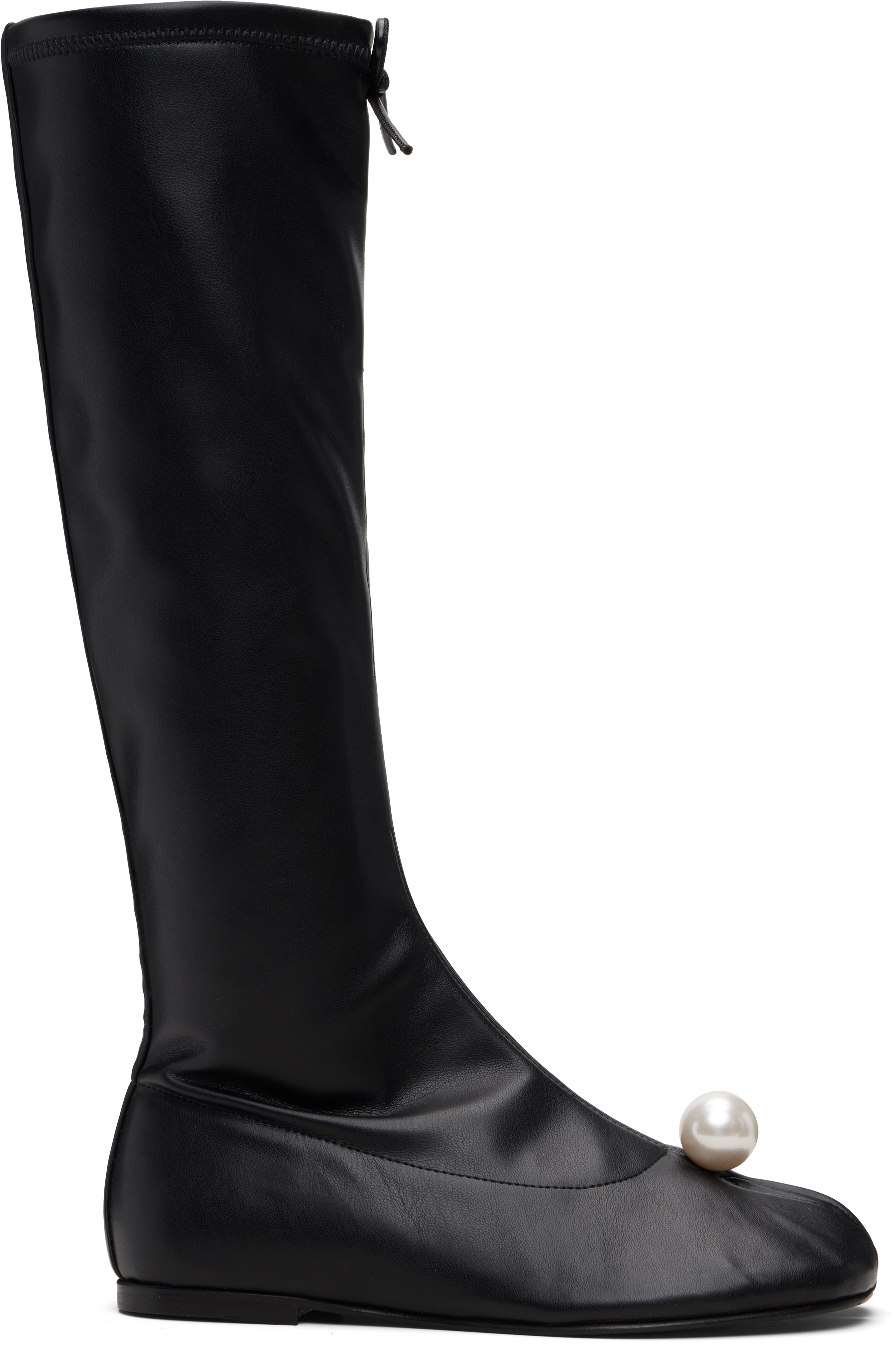 Sandy Liang Black Pearl Sock Boots