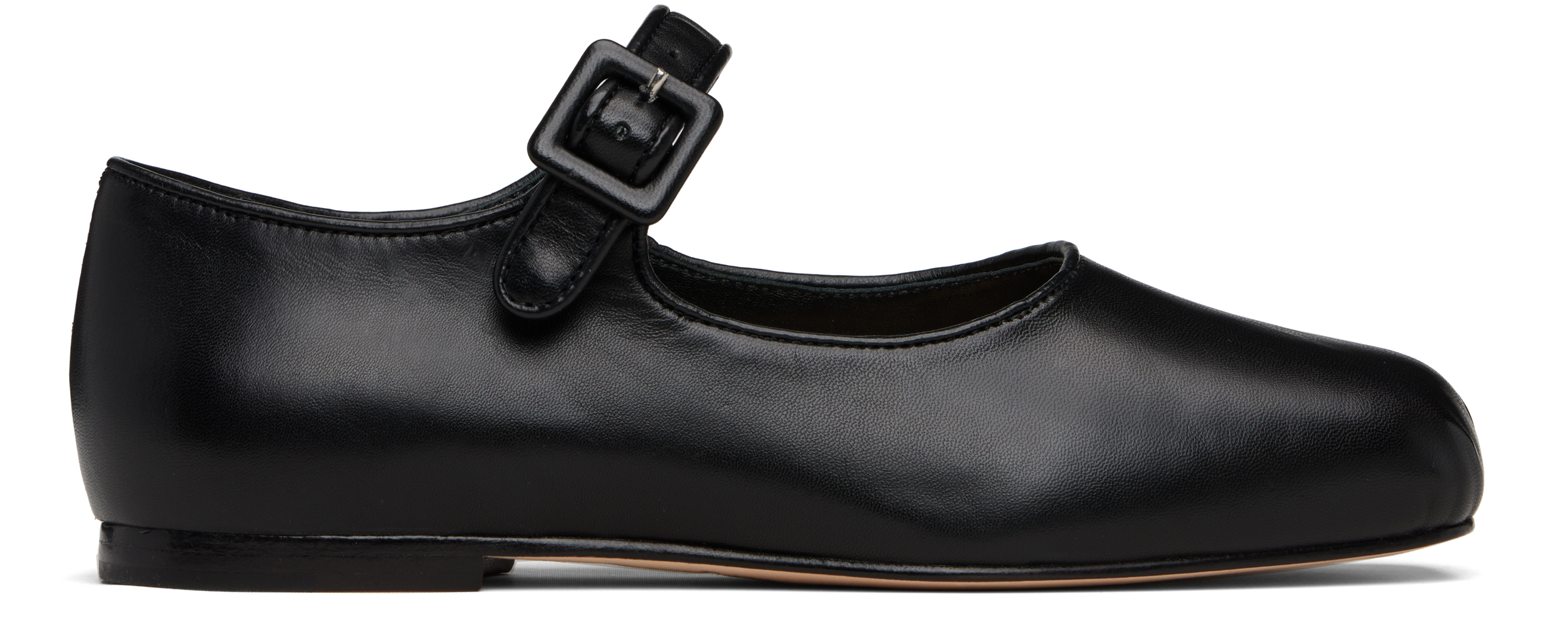 Black Mary Jane Pointe Ballerina Flats