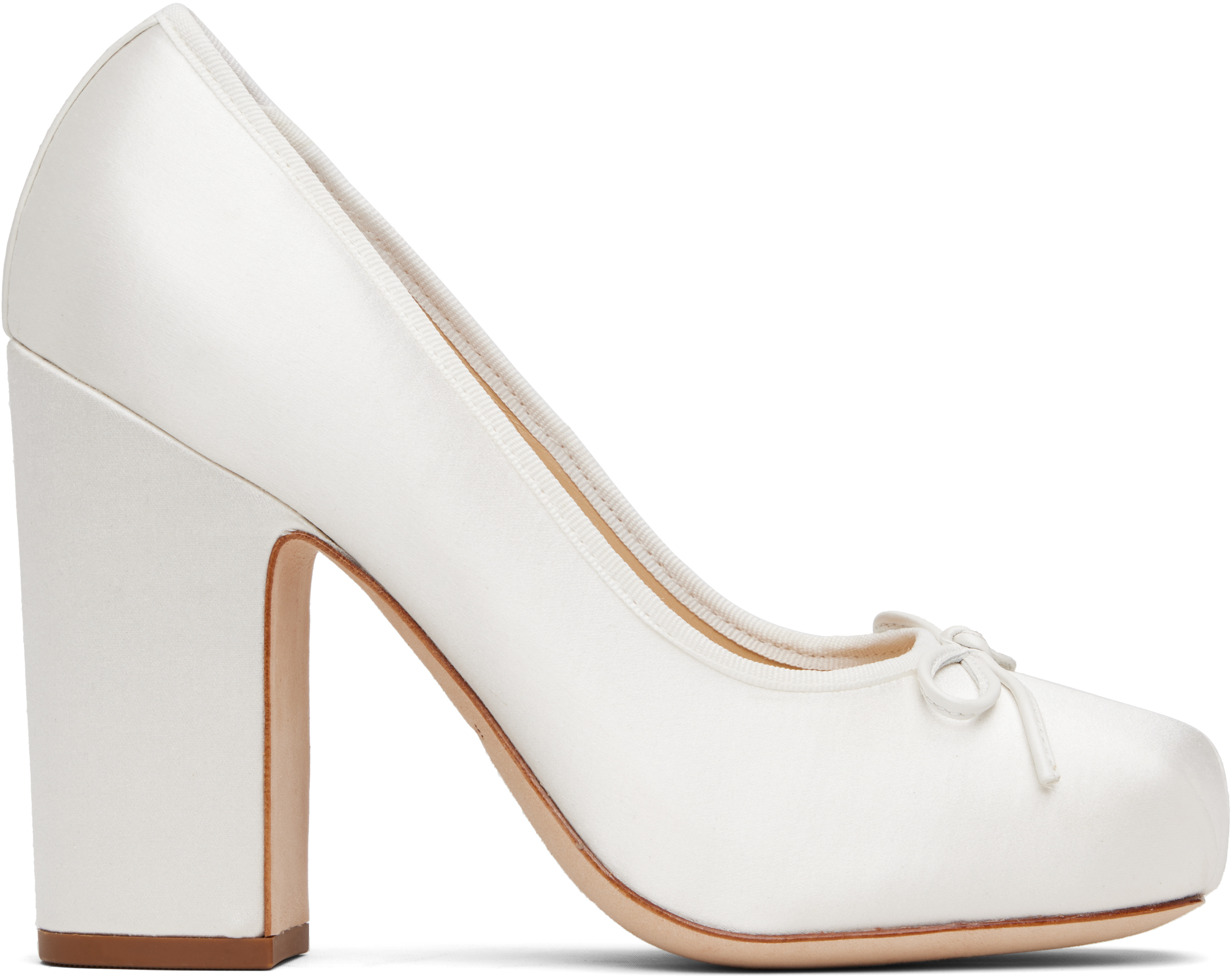 White Pointe 100 Satin Heels