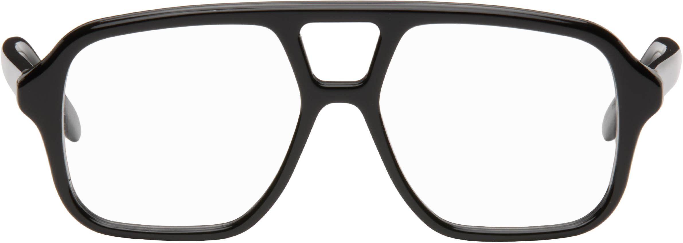 LOEWE: Black Aviator Slim Glasses | SSENSE