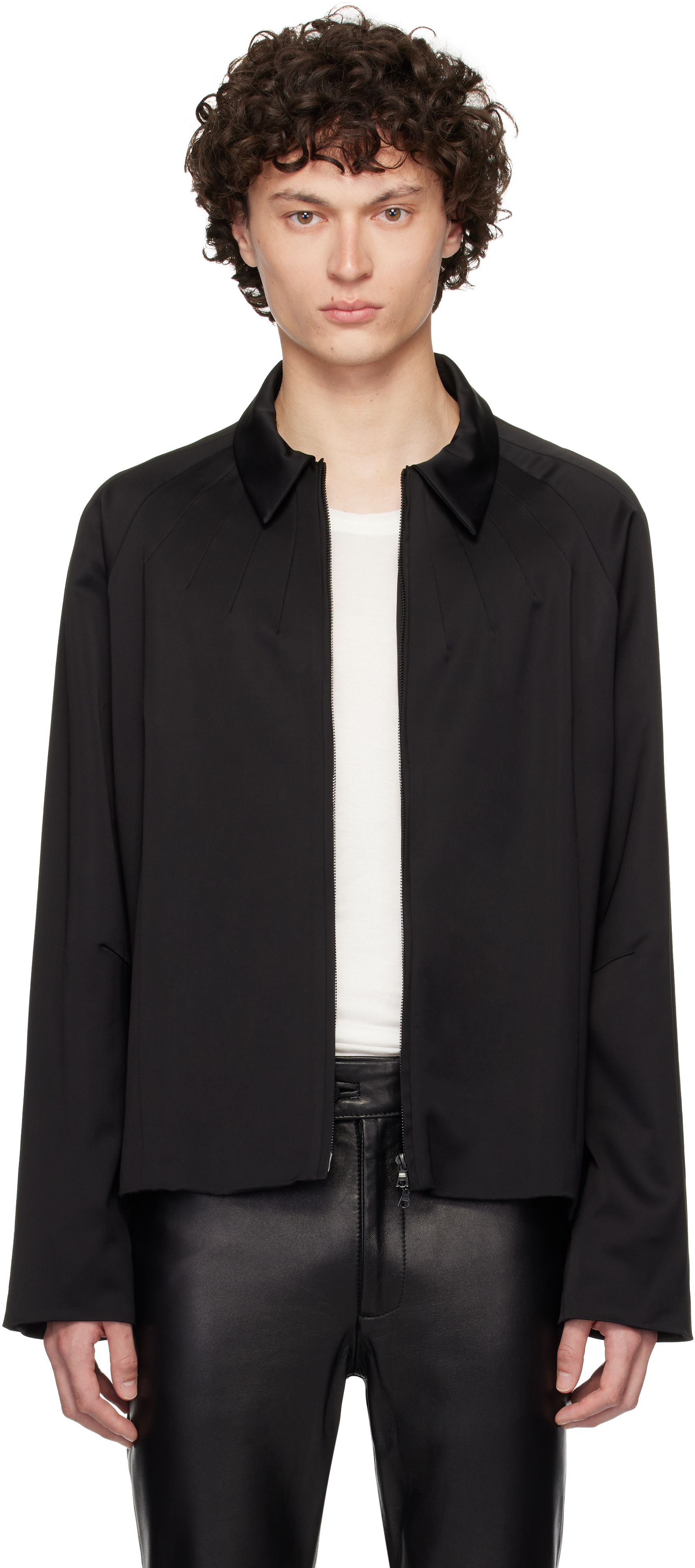 【関税込み】AARON ESH ブラック ショールカラー ベスト aaron-esh-black-darted-neck-