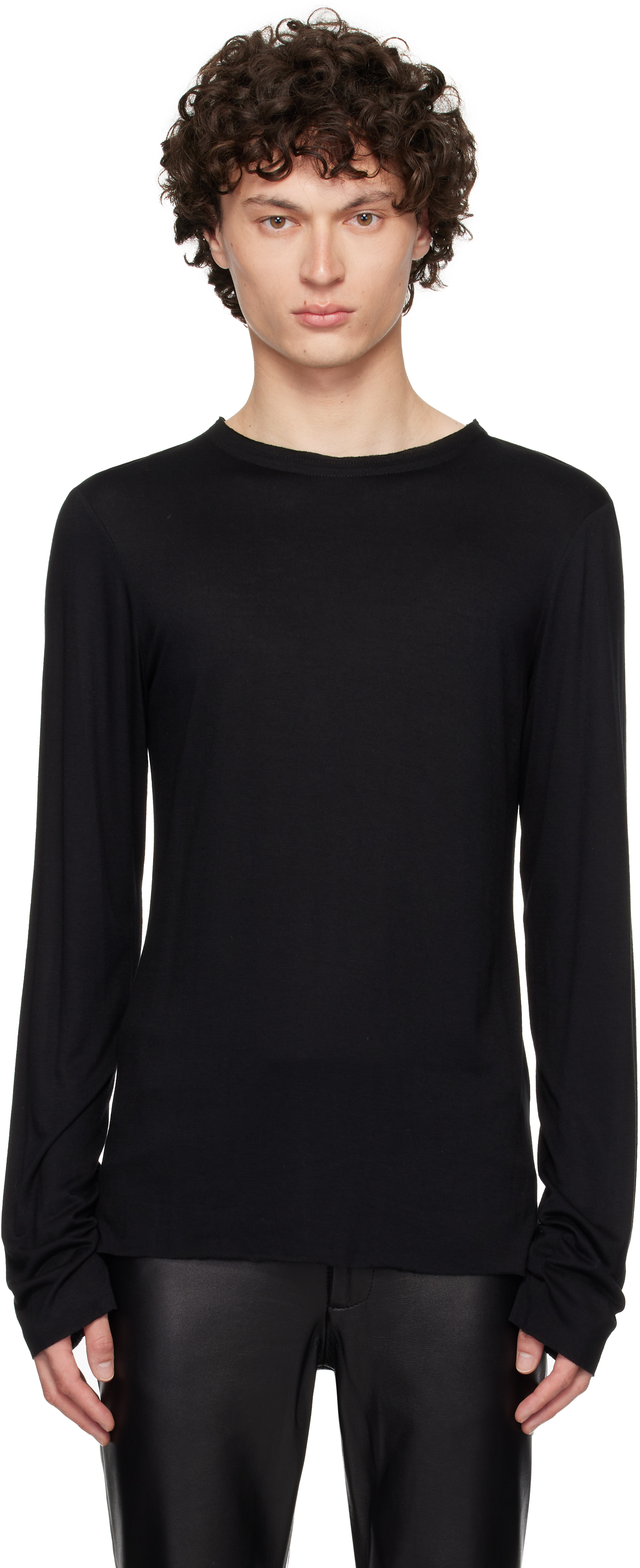【関税込み】AARON ESH ブラック セルフタイ フーディ Aaron Esh Men's' Tied Hooded Sweatshirt in Black | LN-CC®
