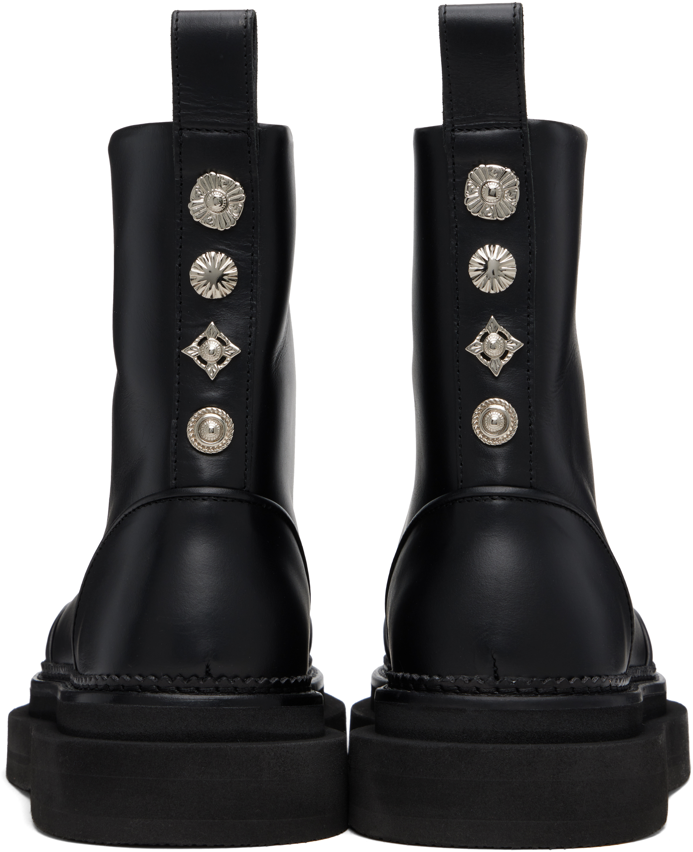 Toga Virilis Zip-front Embellished Boots In Black