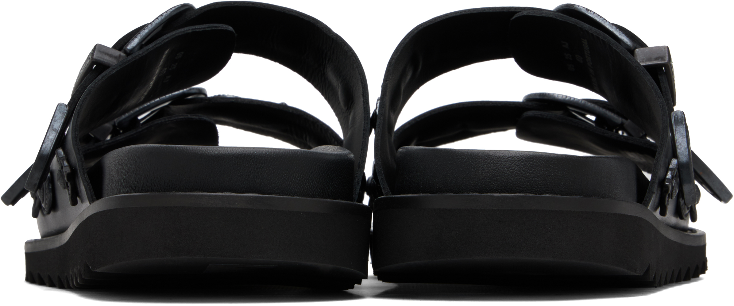 Toga Virilis Ssense Exclusive Black Buckle Sandals In Black