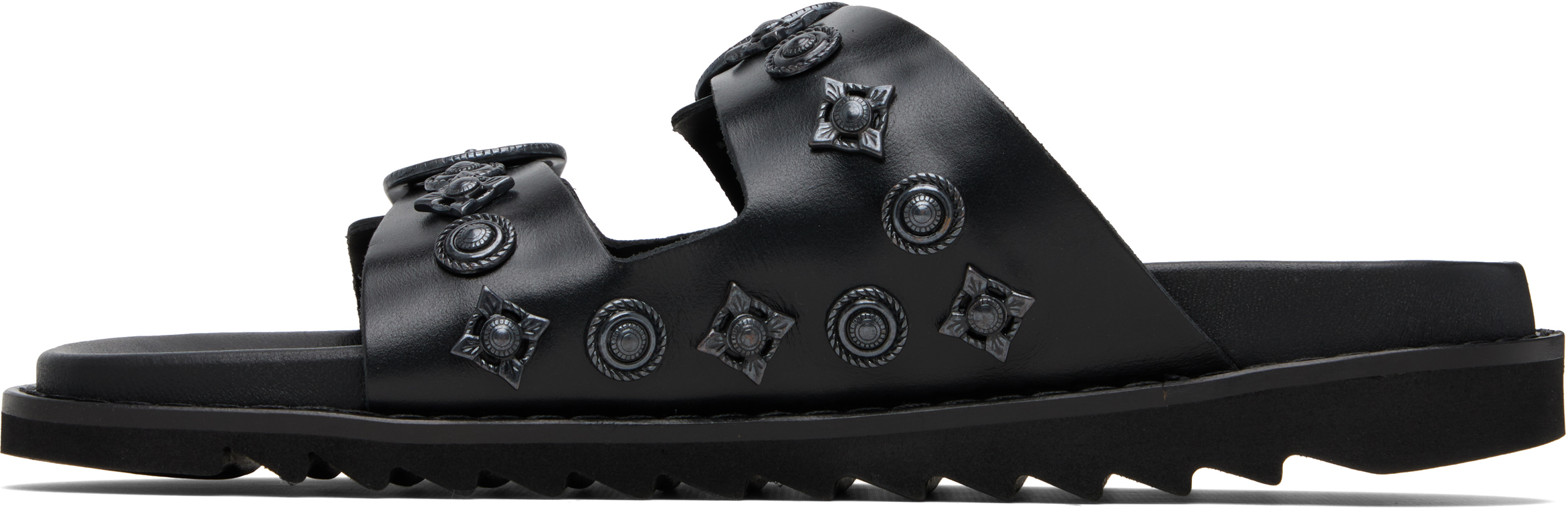Toga Virilis Ssense Exclusive Black Buckle Sandals In Black
