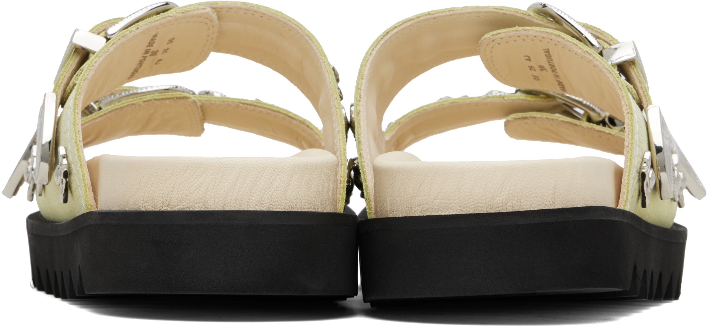 Toga Virilis Beige Suede Sandals In Multi