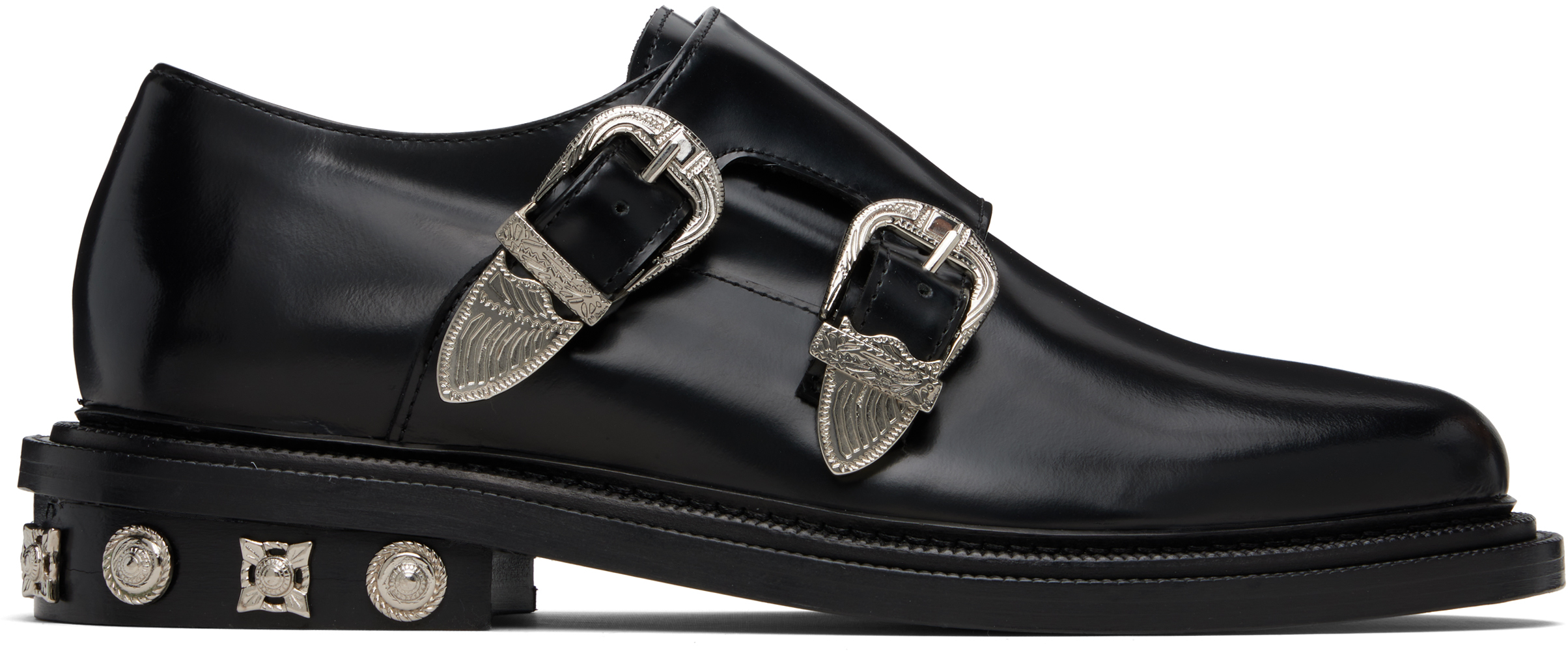 Toga Virilis: Black Double Monkstraps | SSENSE