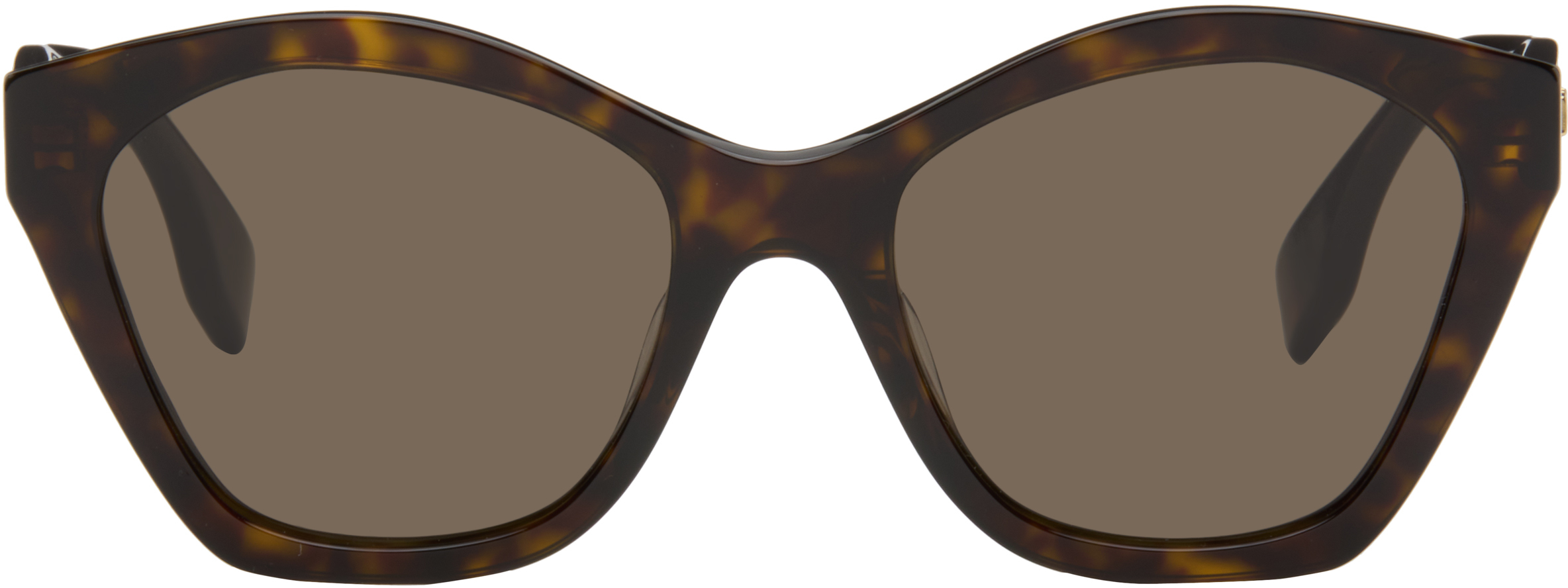 Black & Brown Lettering Cat-Eye Sunglasses