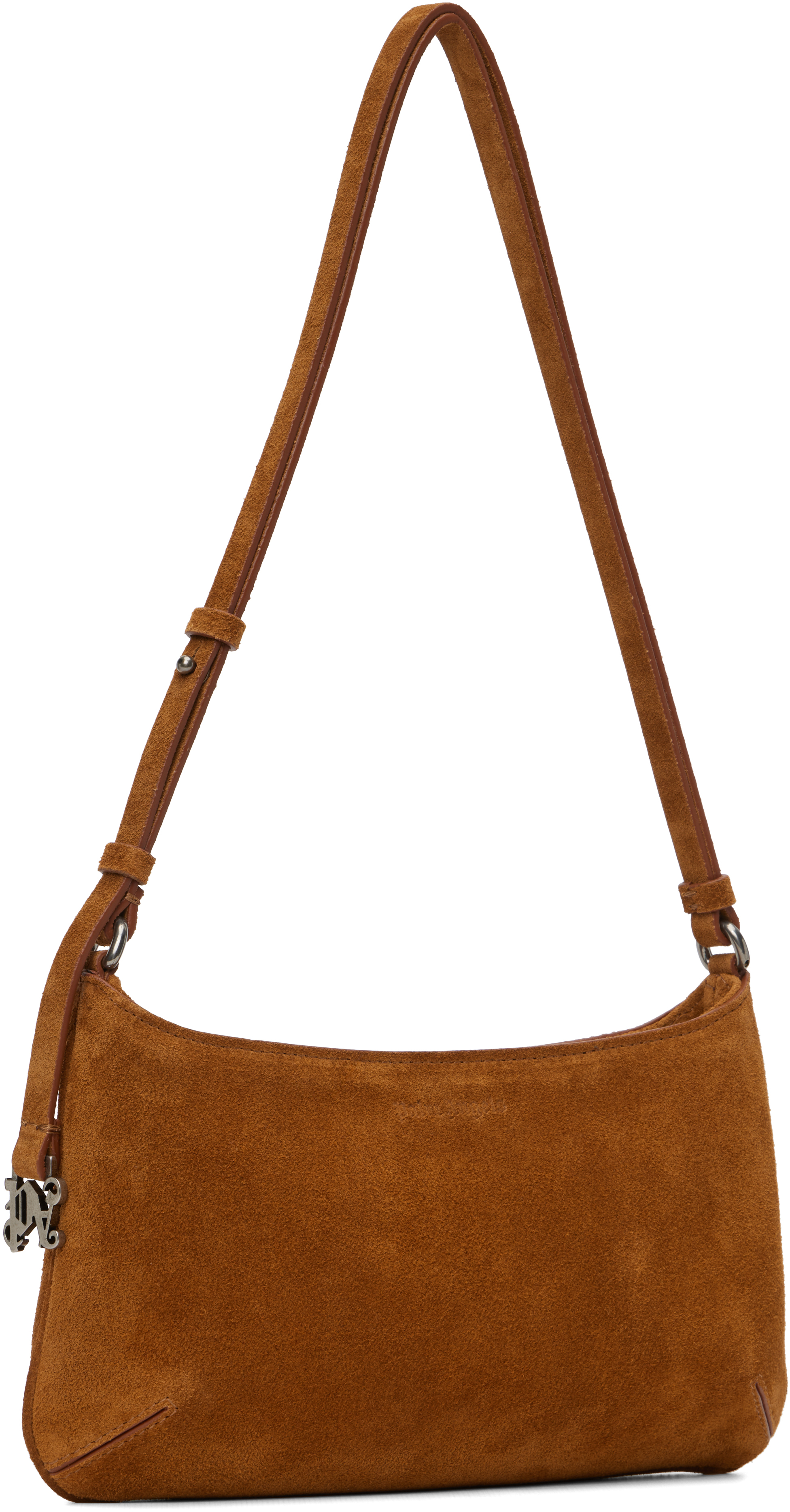 Palm Angels Tan Suede Giorgina Bag In Sand