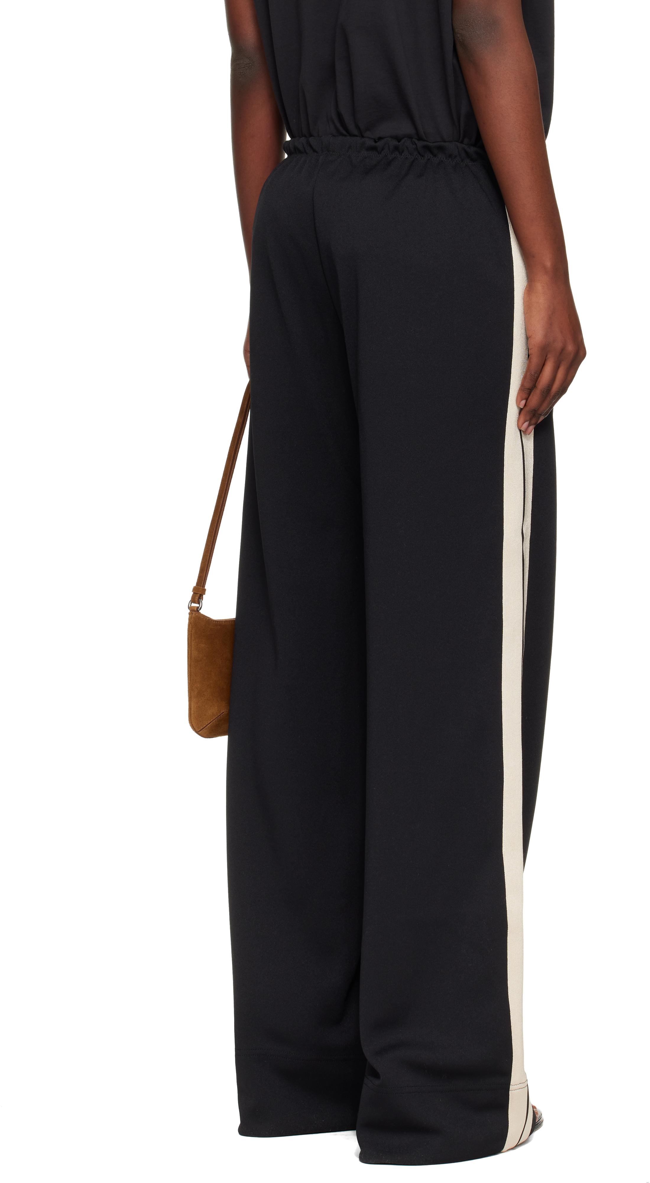 Palm Angels Black Classic Logo Track Loose Track Pants In Black