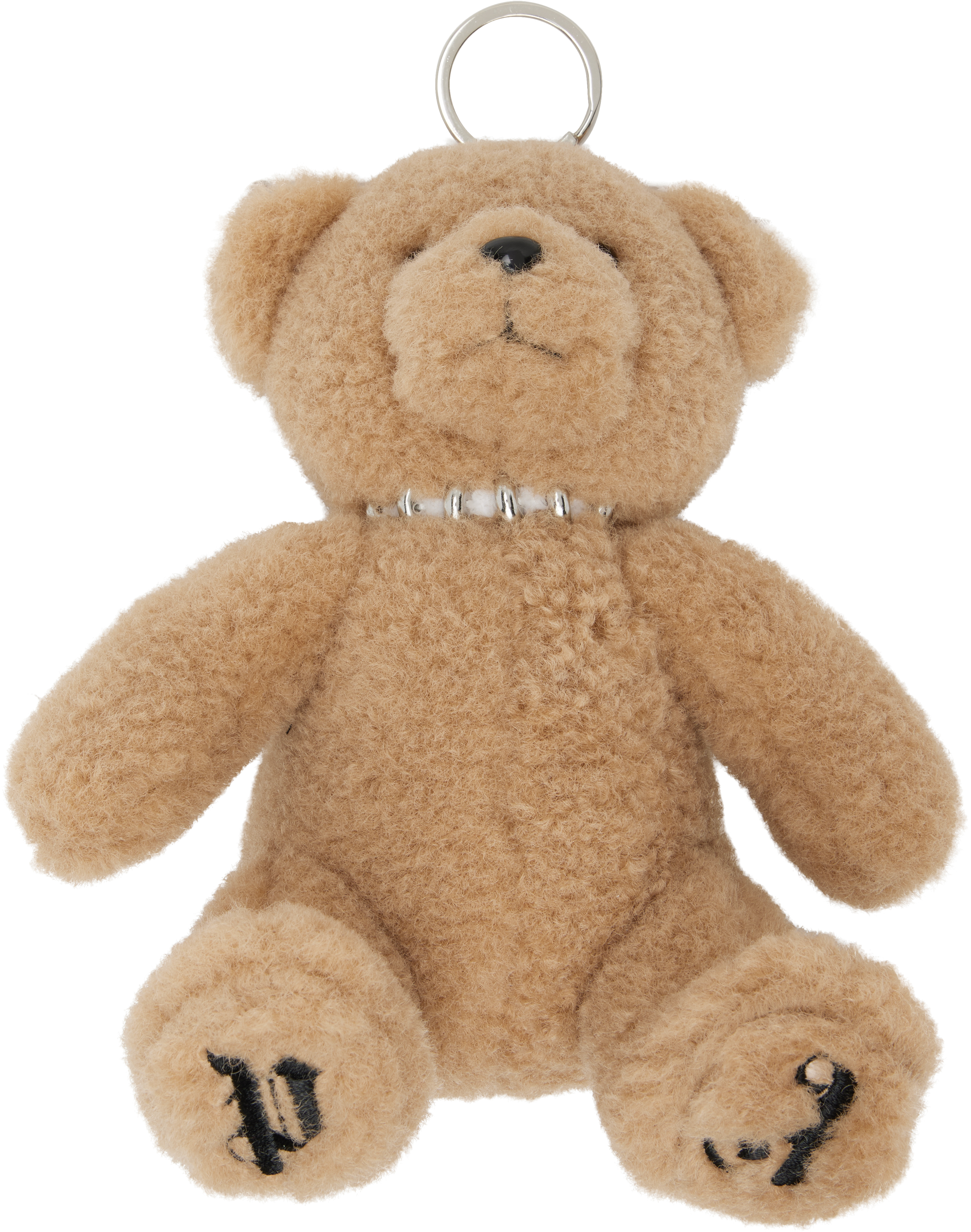 Beige Bear Peluche Keychain by Palm Angels on Sale