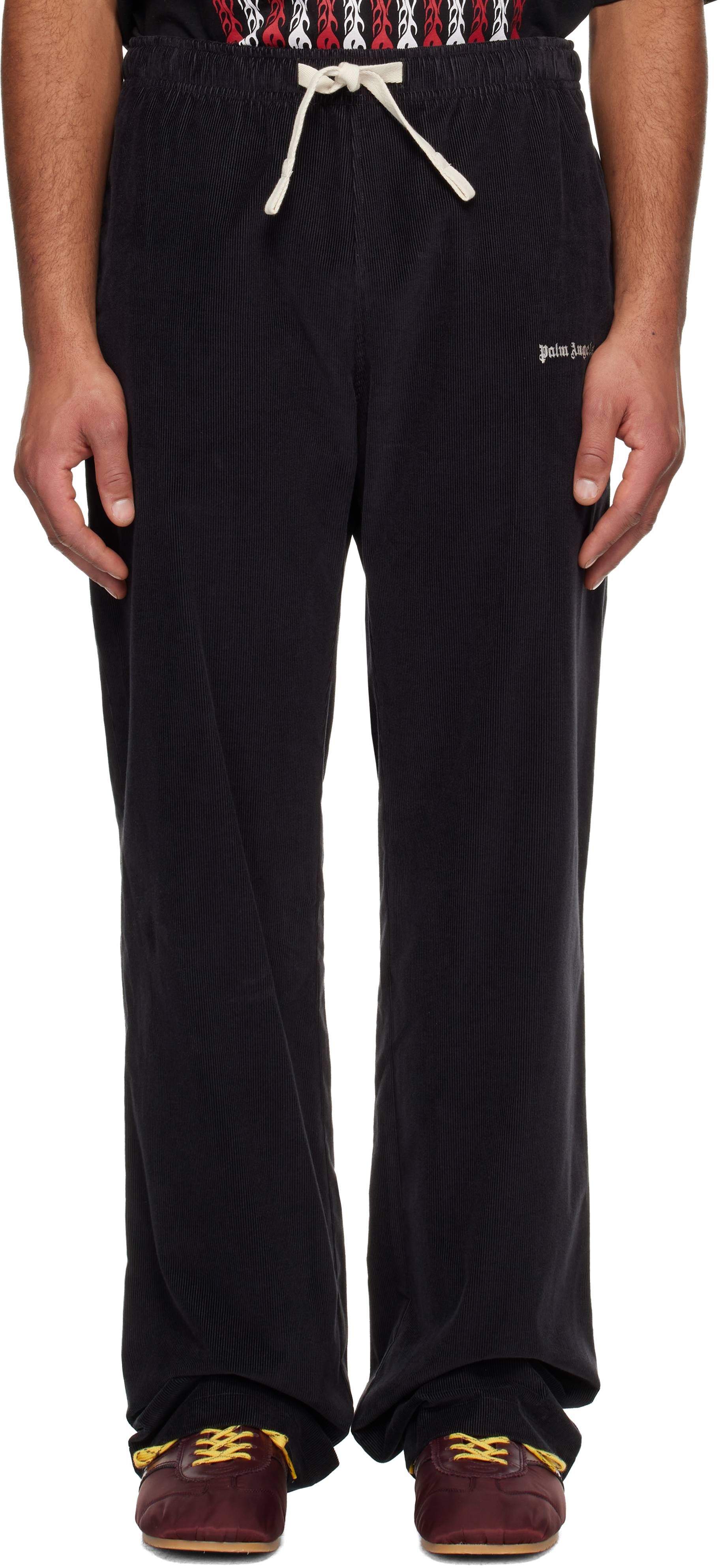 Palm Angels 下のみ Classic Logo Cord Travel Pants in ANTHRACITE - OFF WHITE for Men トップス