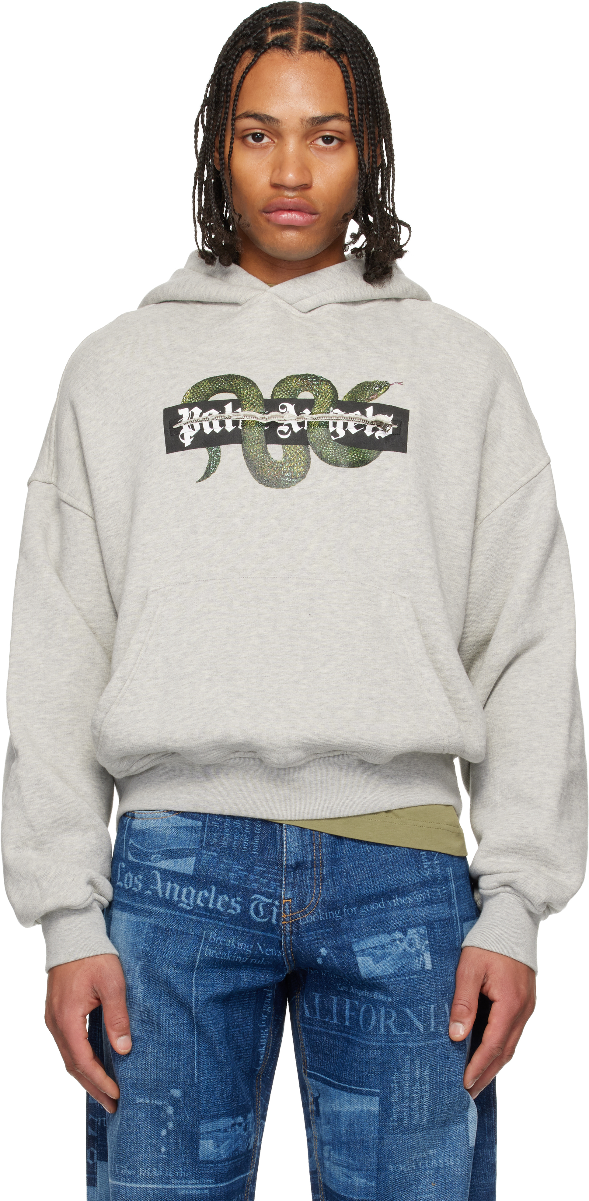 Sweat à Capuche Palm Angels Homme – Noir – 100% Coton – Neuf Avec étiquettes