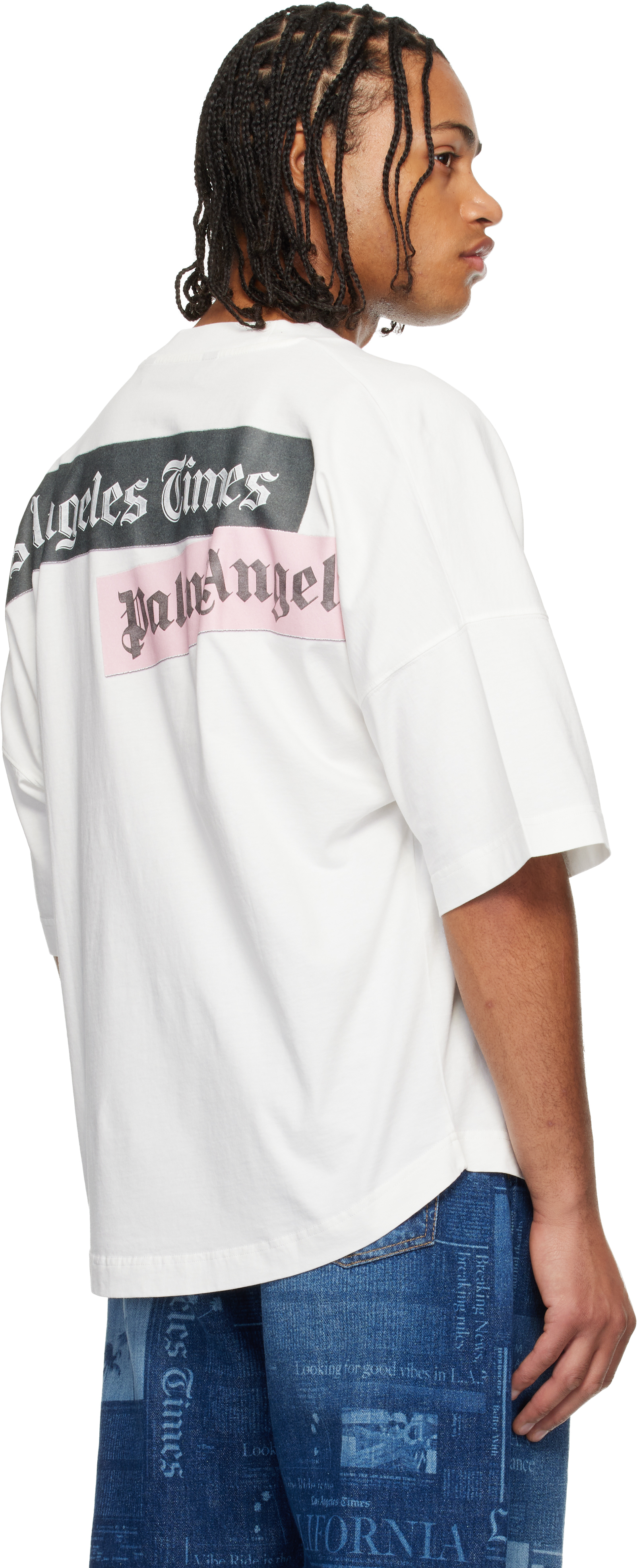 Palm Angels Paxlatimes News Over T-shirt In White