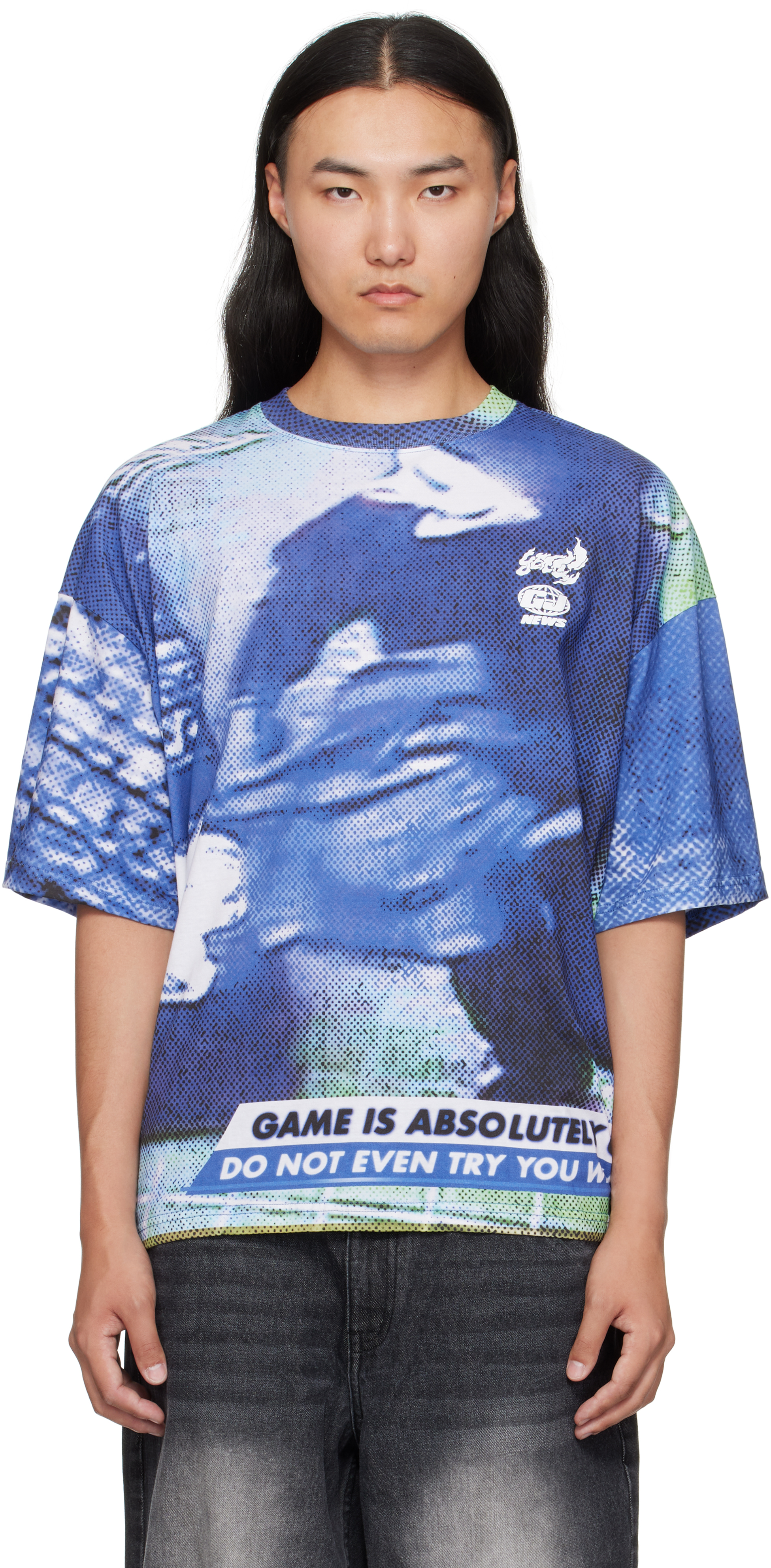 【関税込み】Gerrit Jacob ブルー プリントTシャツ 241695M213038_1.jpg
