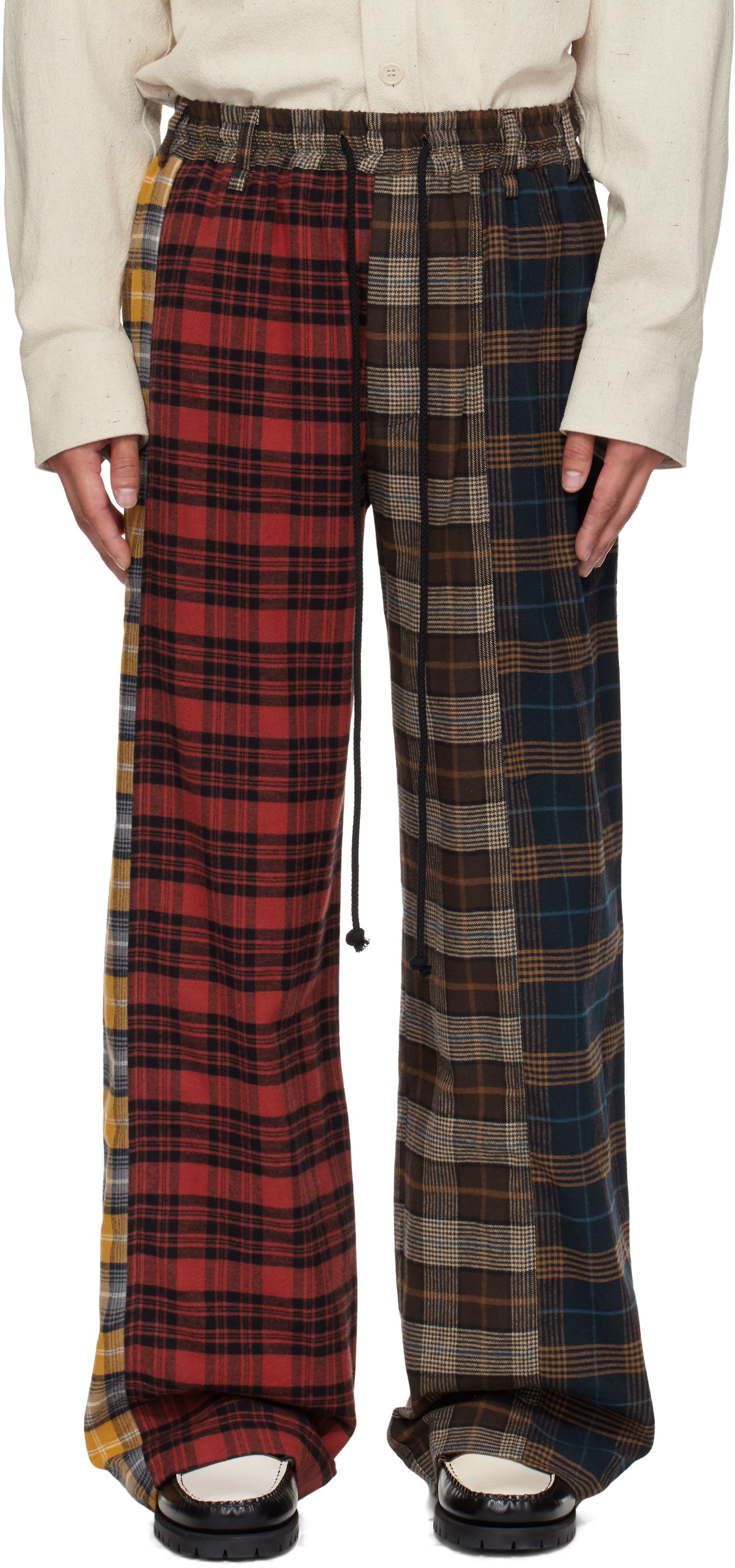 Multicolor Tartan Flannel Relaxed Lounge Pants