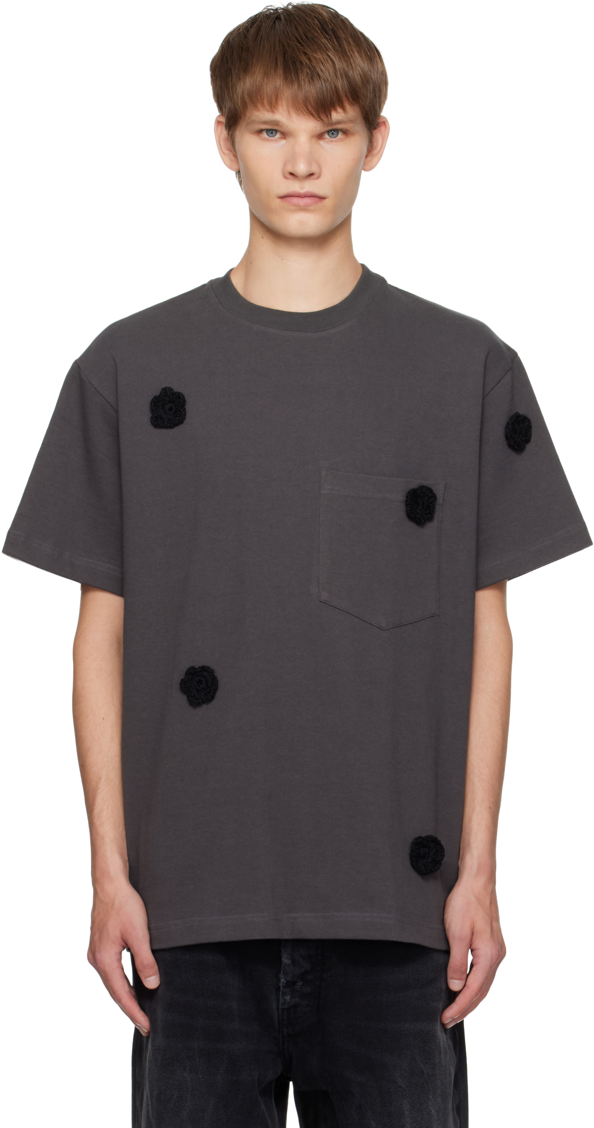 Song For The Mute Gray Daisy Standard T-shirt In Gray