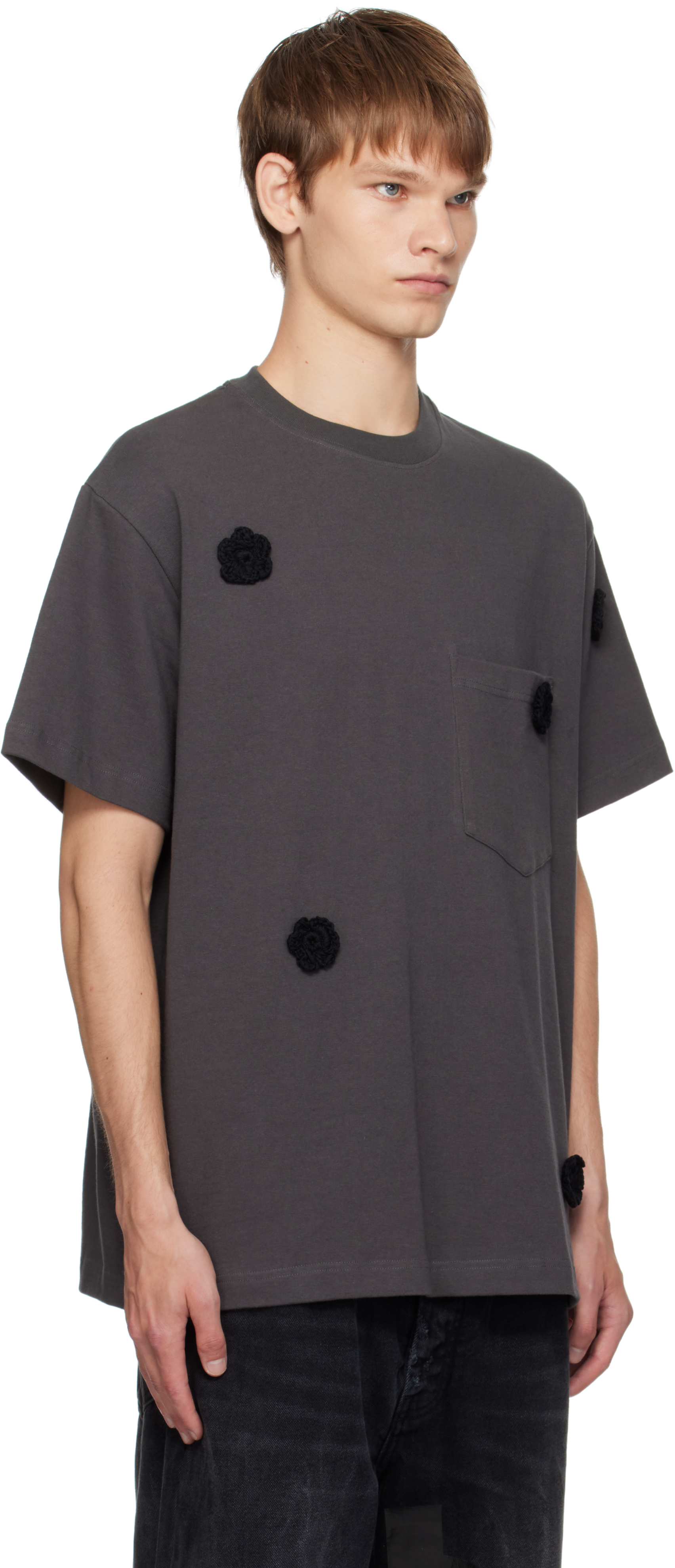 Song For The Mute Gray Daisy Standard T-shirt In Gray