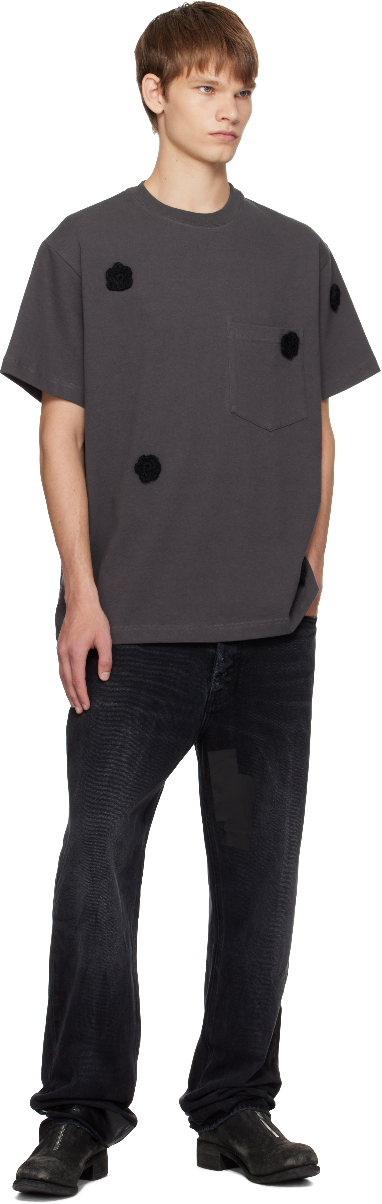 Song For The Mute Gray Daisy Standard T-shirt In Gray