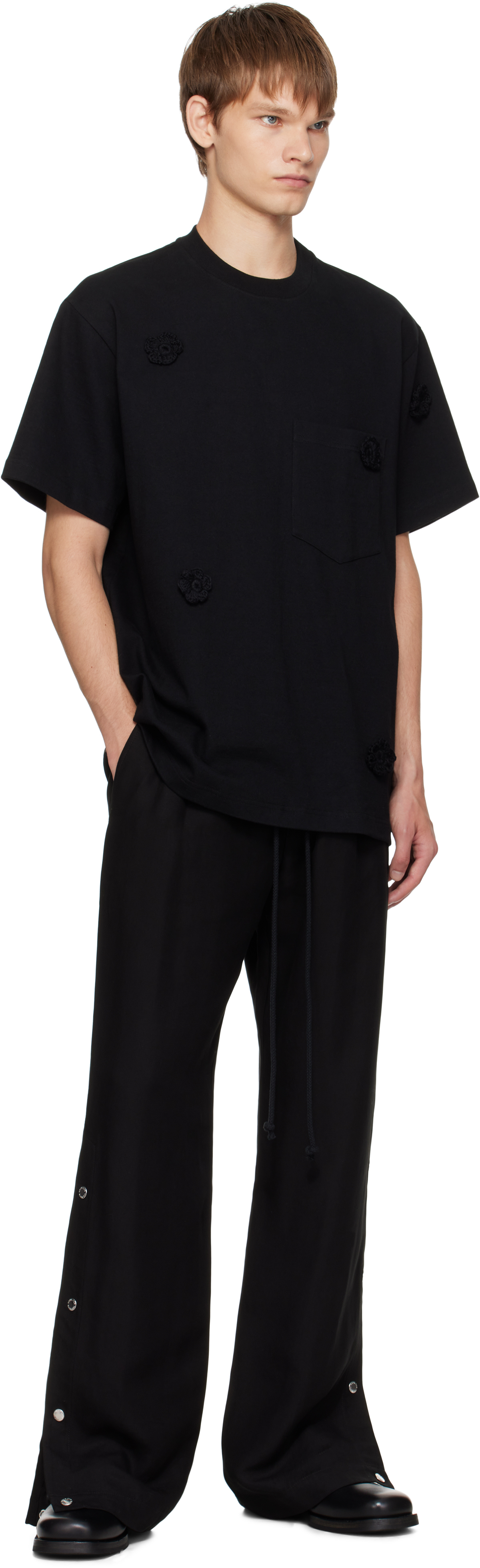 Song For The Mute Black Daisy Standard T-shirt In Black