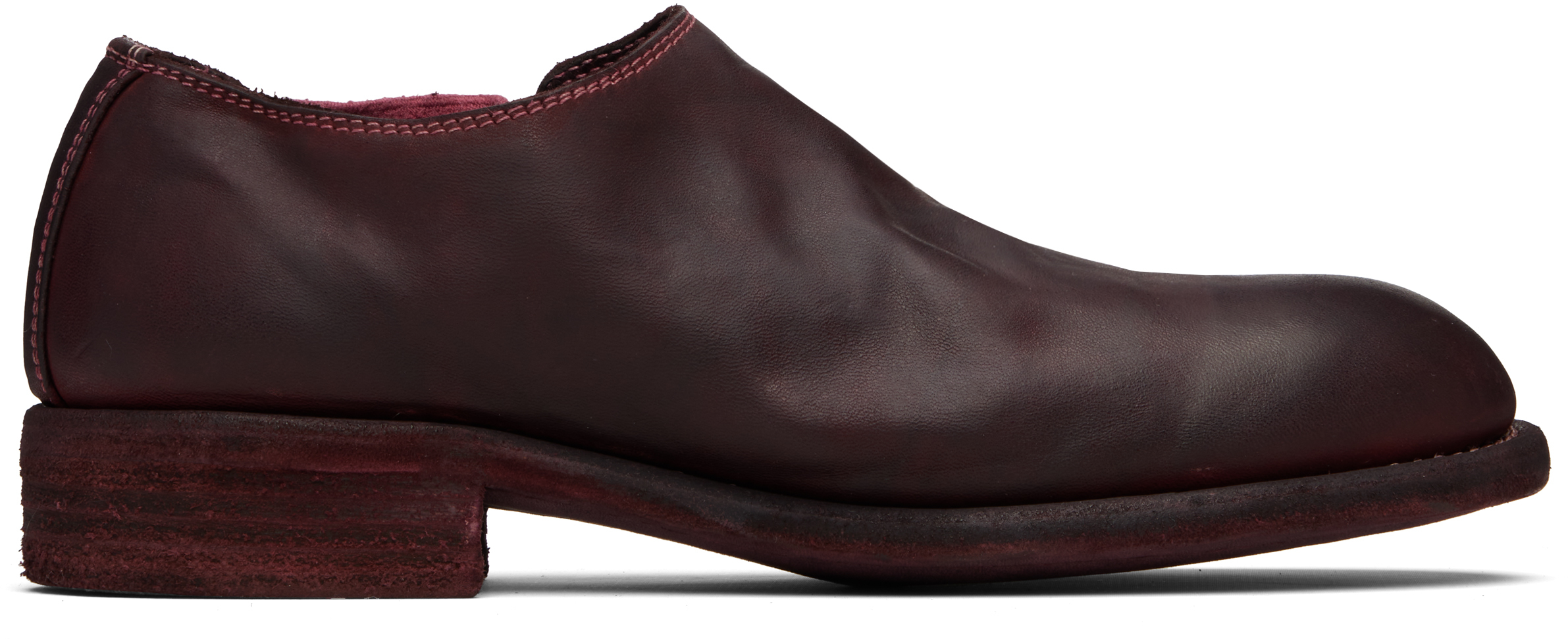 Guidi 990e Slip-on Loafers In Burgundy