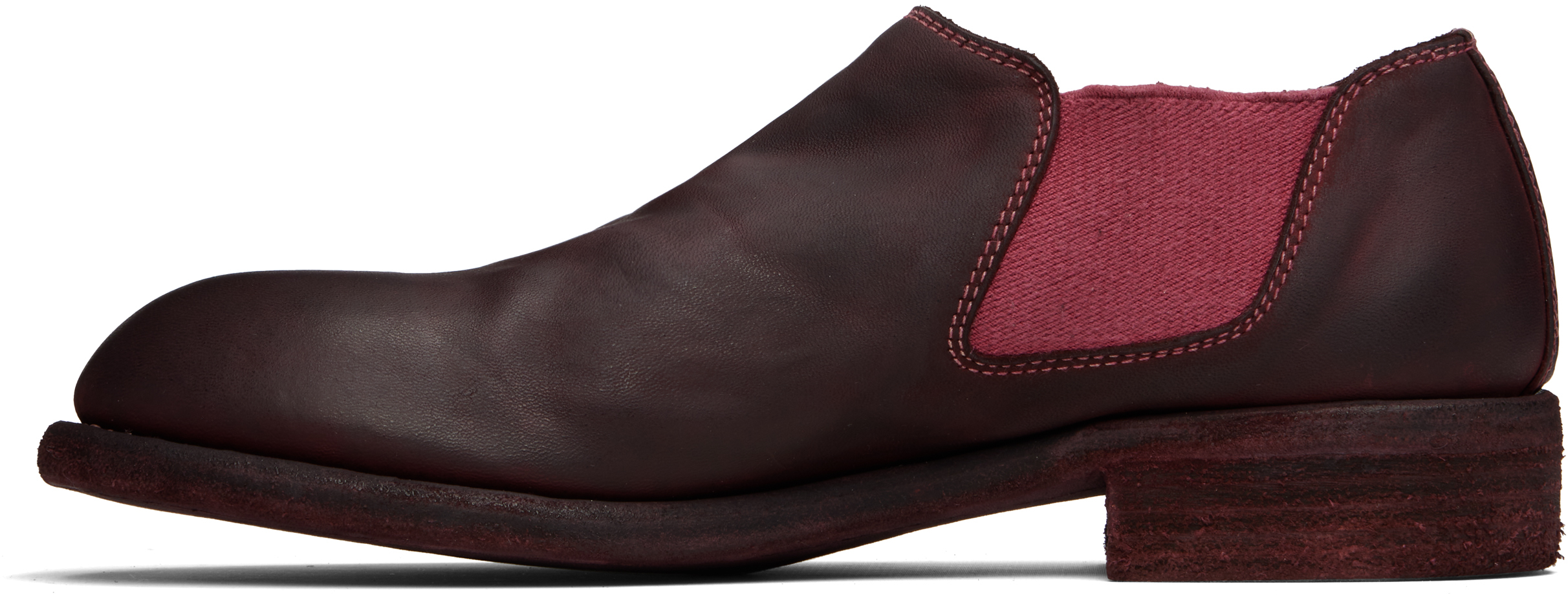 Guidi 990e Slip-on Loafers In Burgundy
