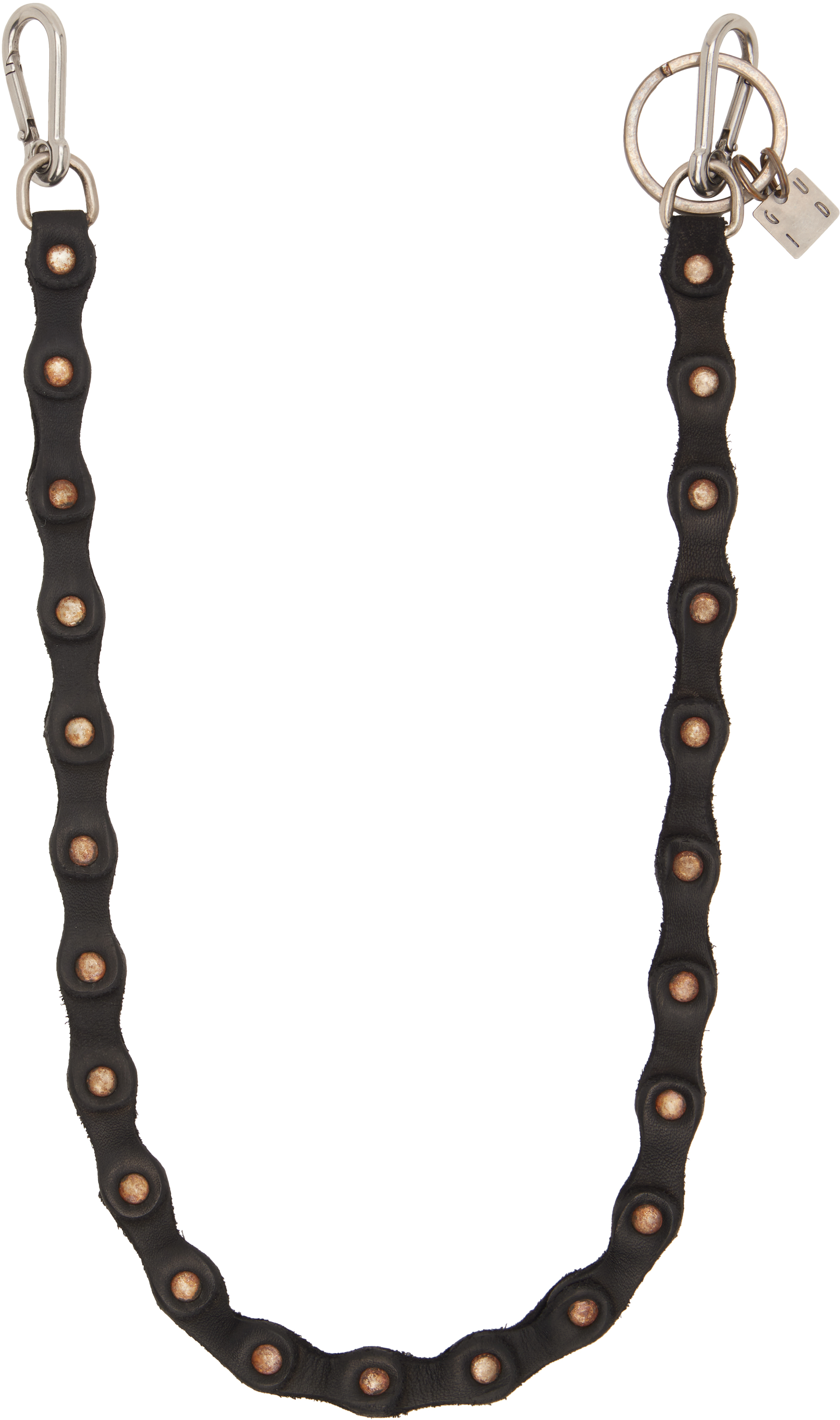 Guidi: Black Horse Leather HB03 Keychain | SSENSE Canada