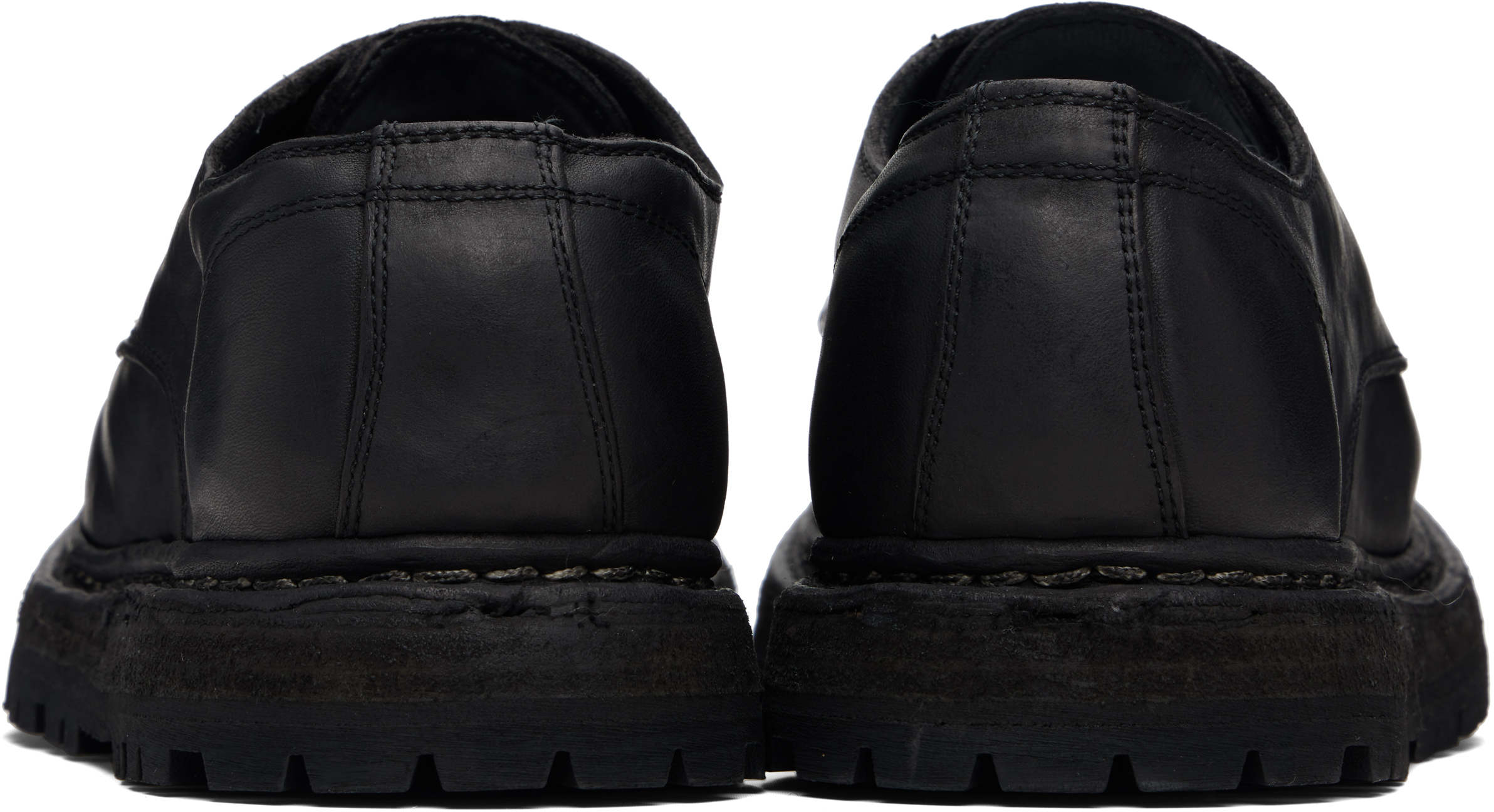 Guidi Black Soft Horse Leather 9920 Loafers In Black