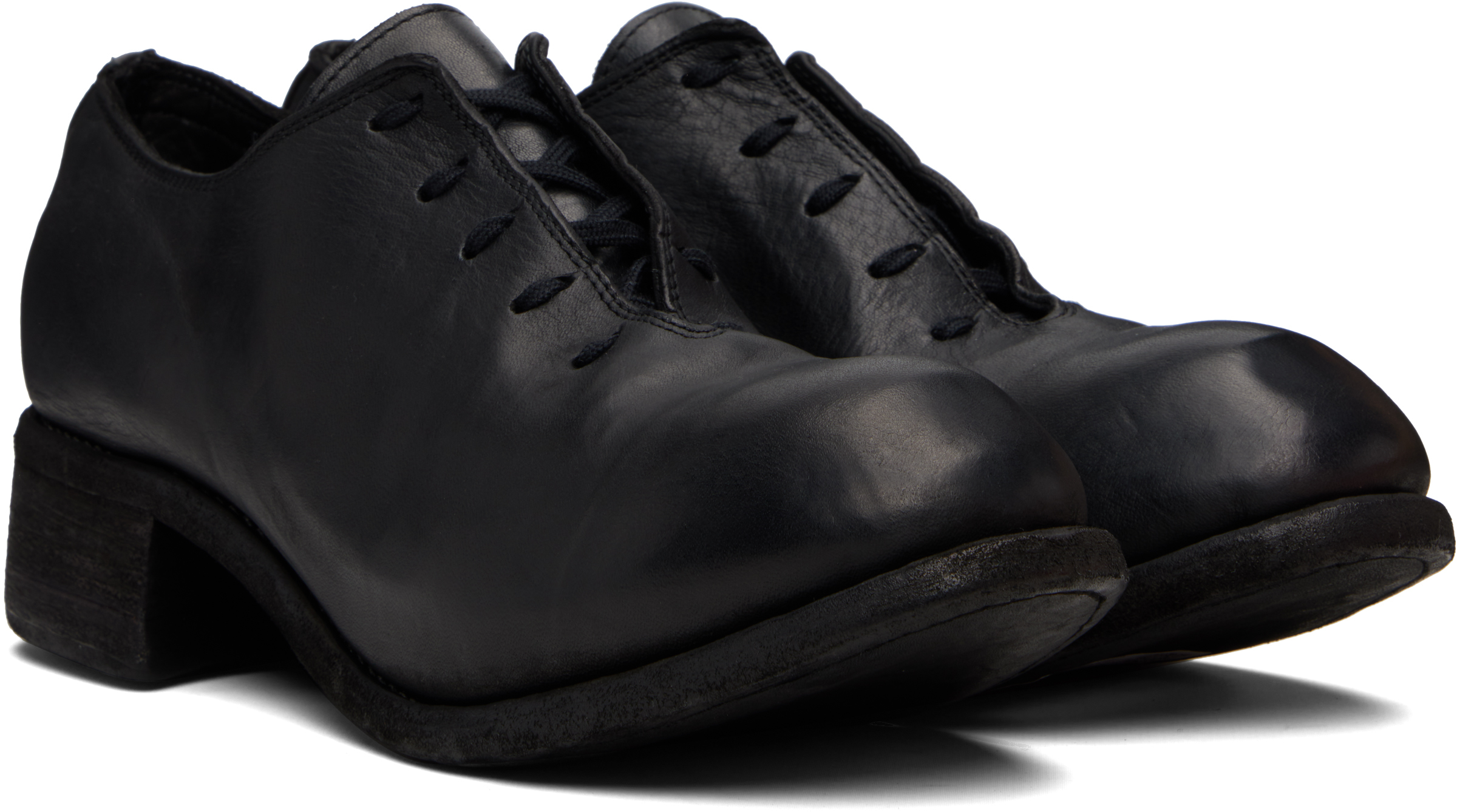 Guidi Black Pl10l Oxfords In Black