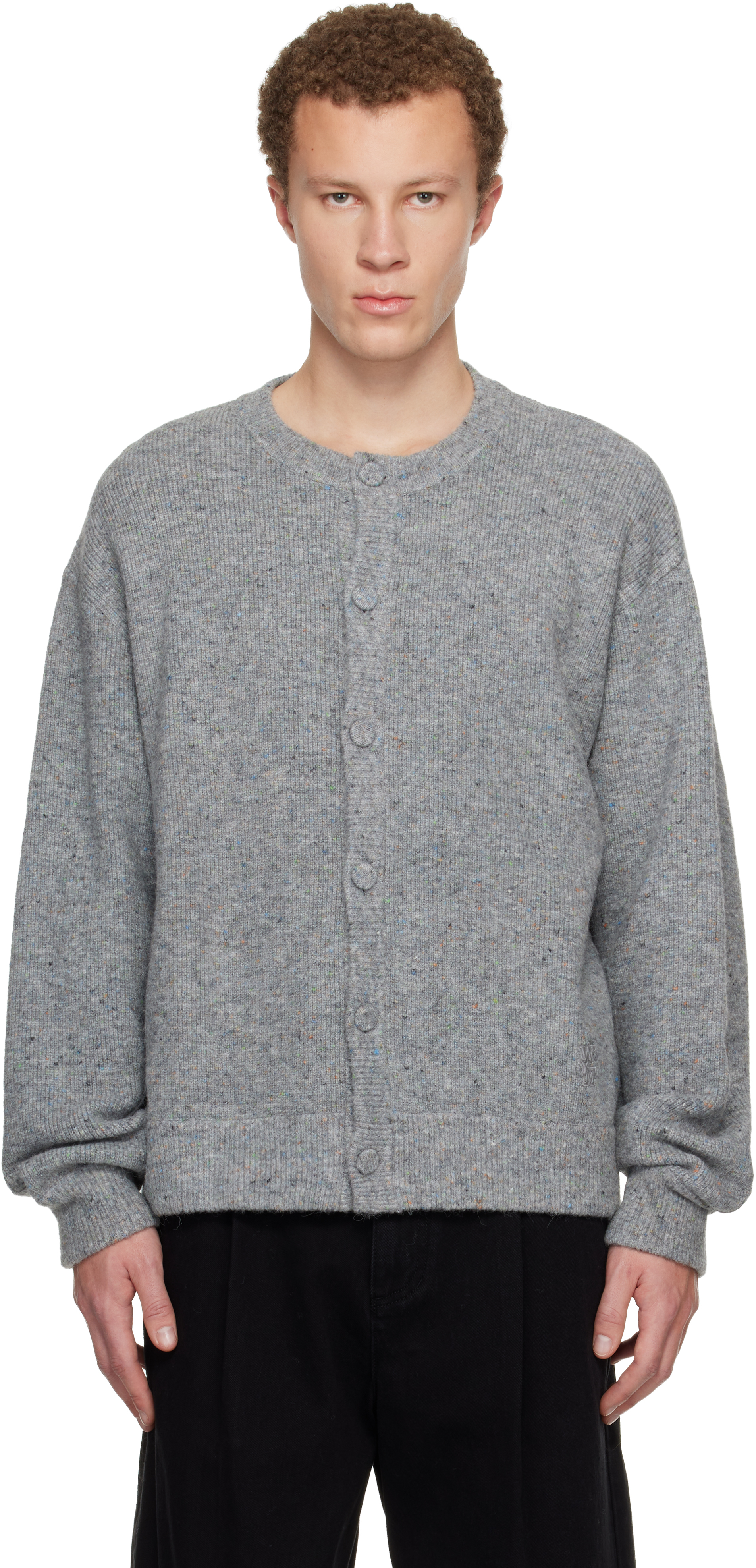 WOOYOUNGMI ウーヨンミ モヘア混 ニット グレー サイズ46 WOOYOUNGMI ウーヨンミ モヘア混 ニット グレー サイズ46