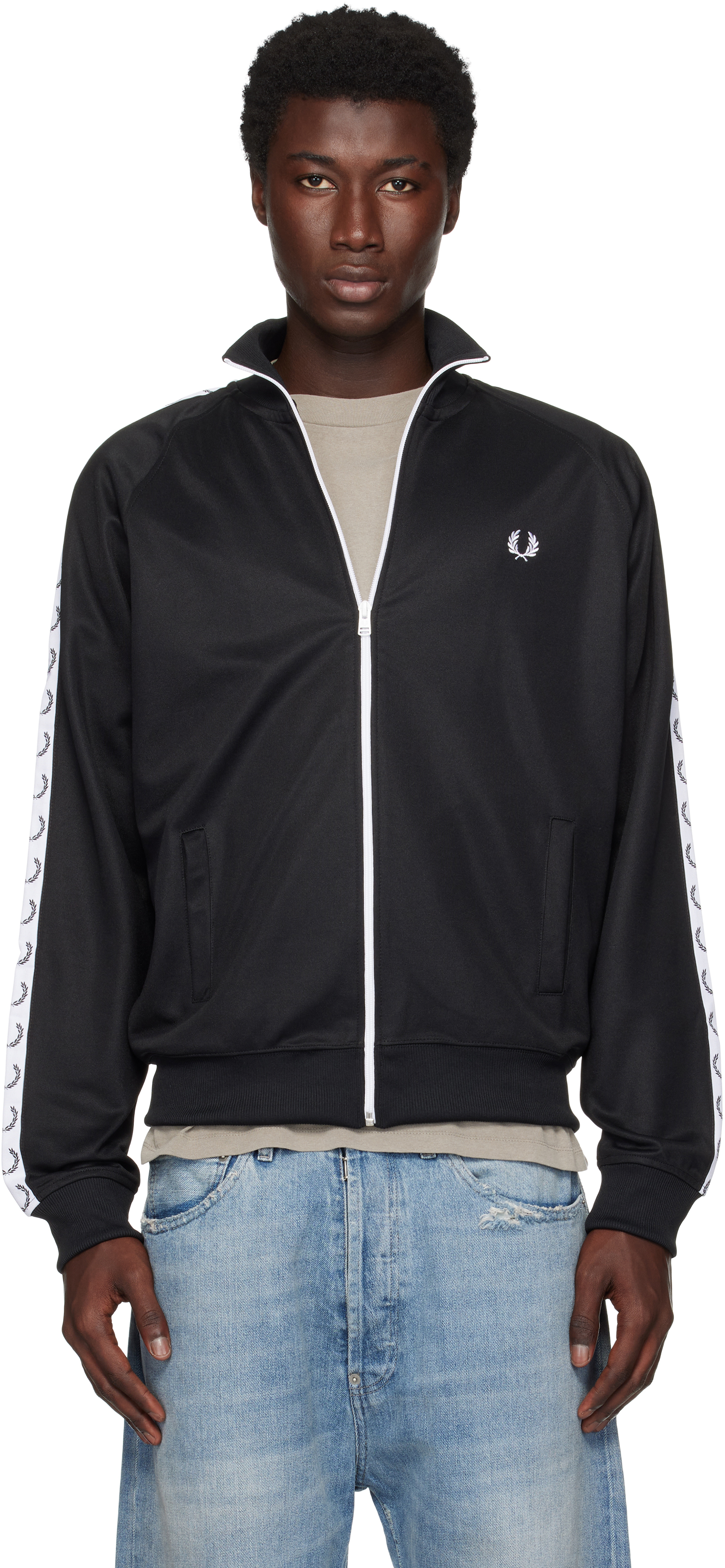 Black Taped Track Jacket