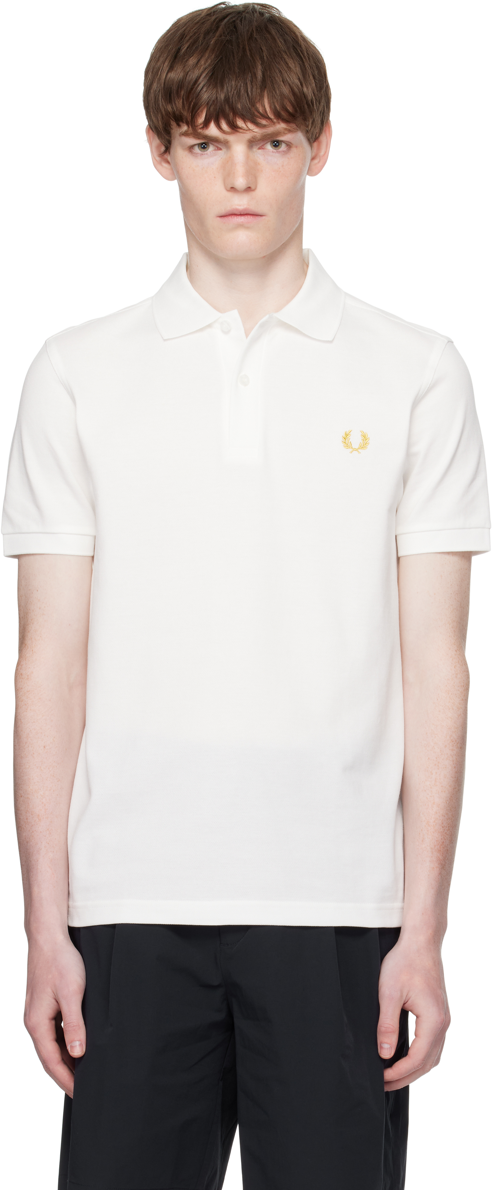 Fred Perry: ホワイト 'The Fred Perry Shirt' ポロシャツ