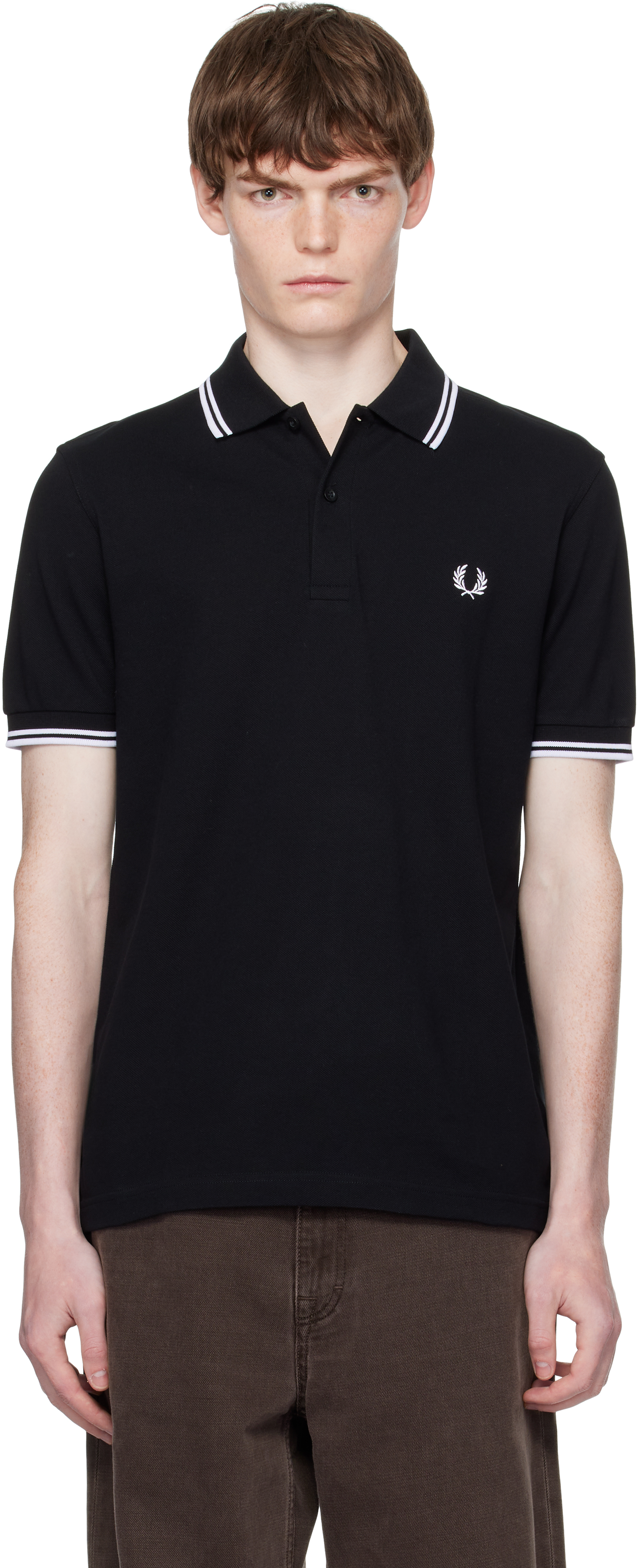 TWIN TIPPED FRED PERRY SHIRT ポロシャツ ブラック Fred Perry: ブラック 'The Twin Tipped Fred Perry Shirt