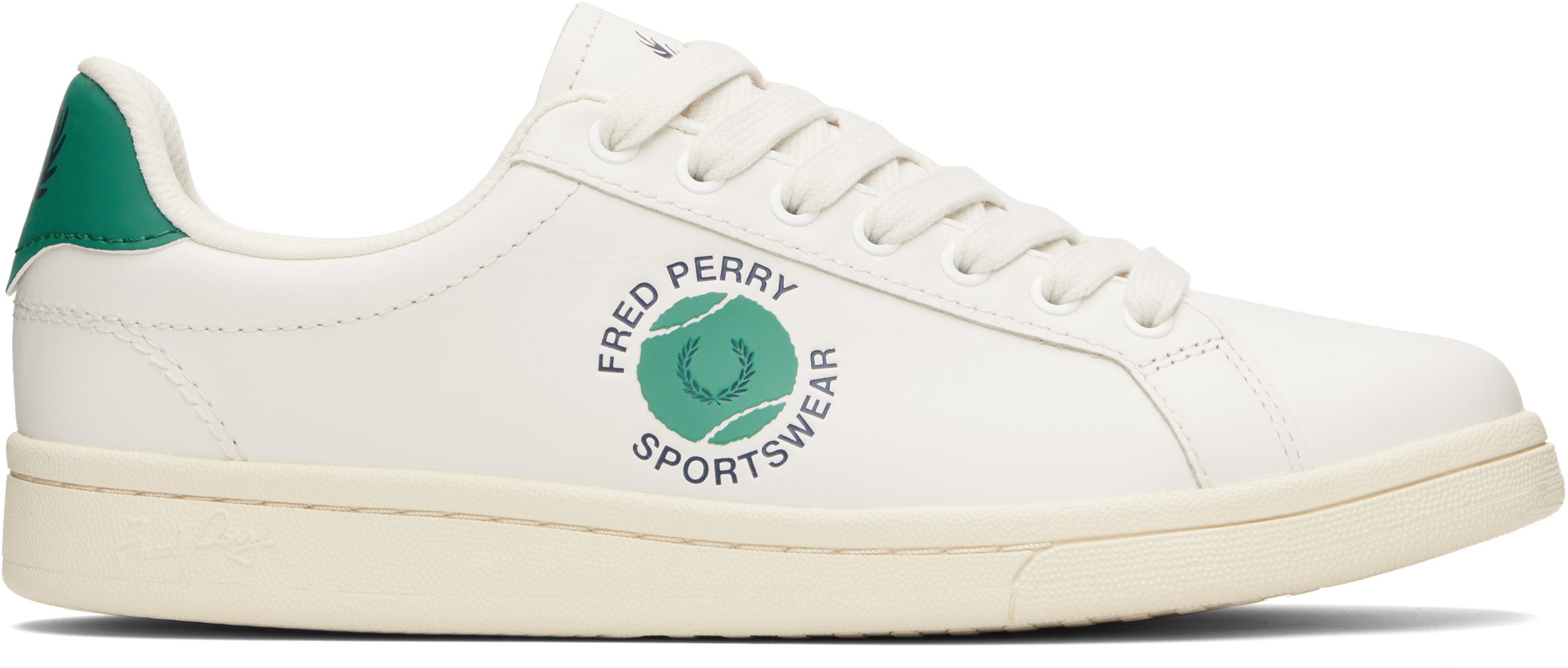 White B721 Leather Tennis Sneakers