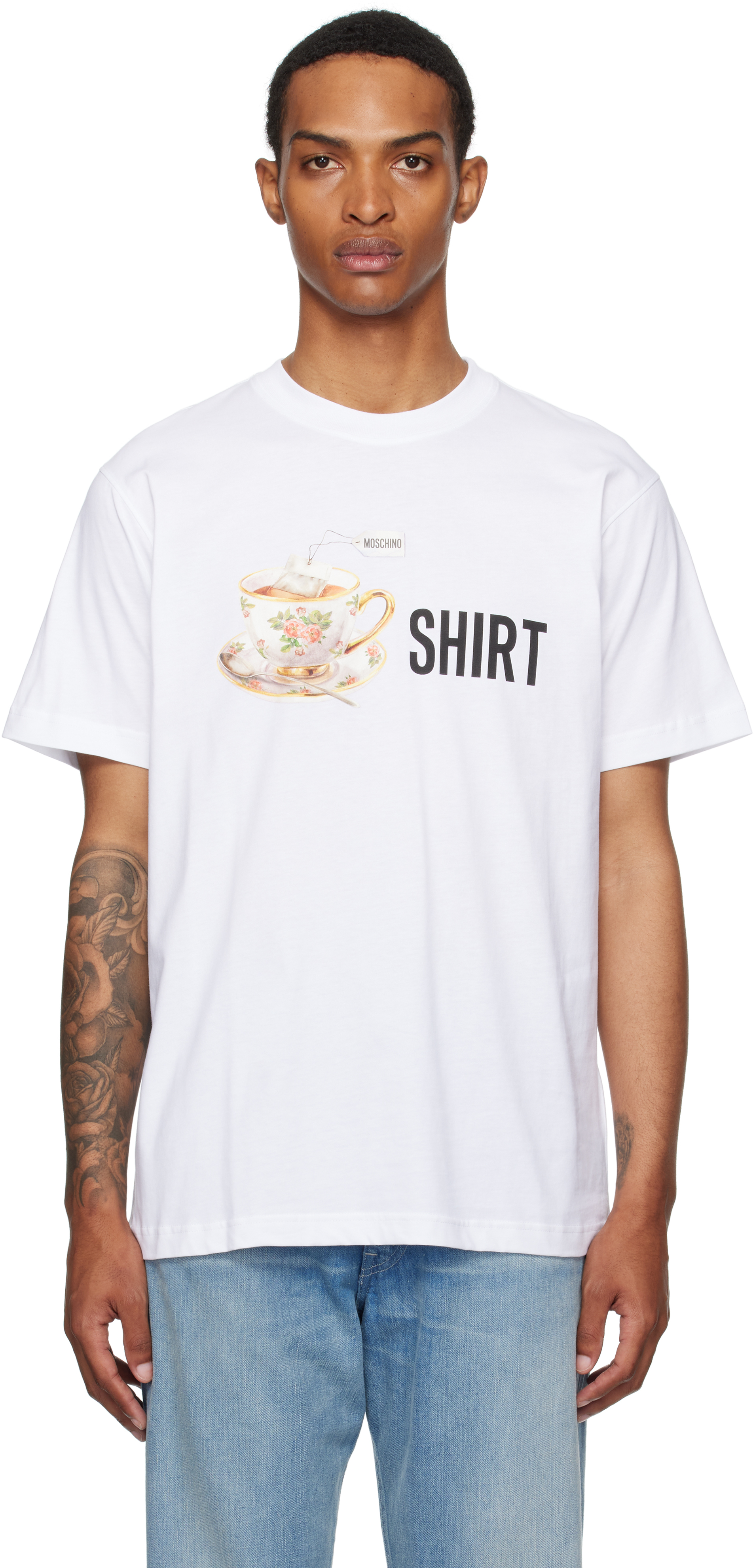 White Printed Organic Cotton T-shirt