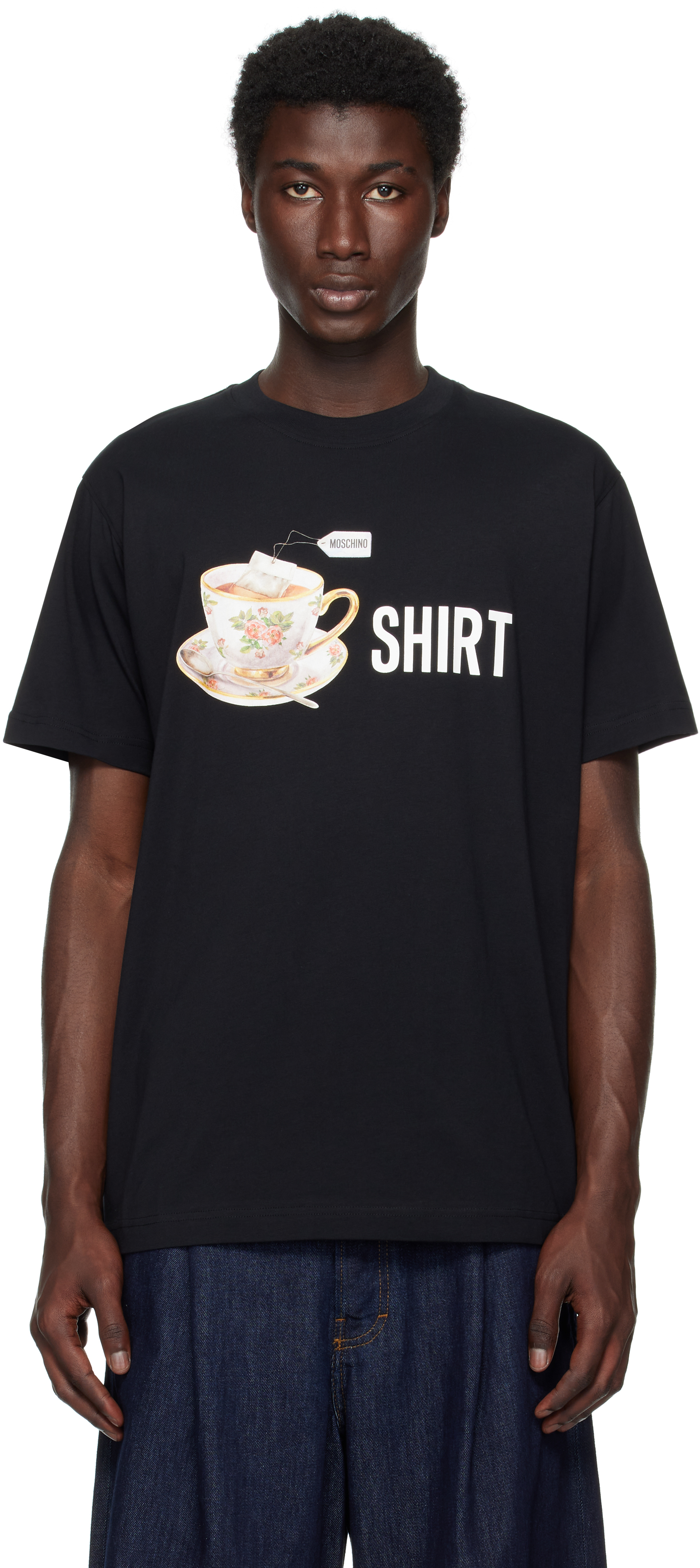 Black Printed Organic Cotton T-shirt