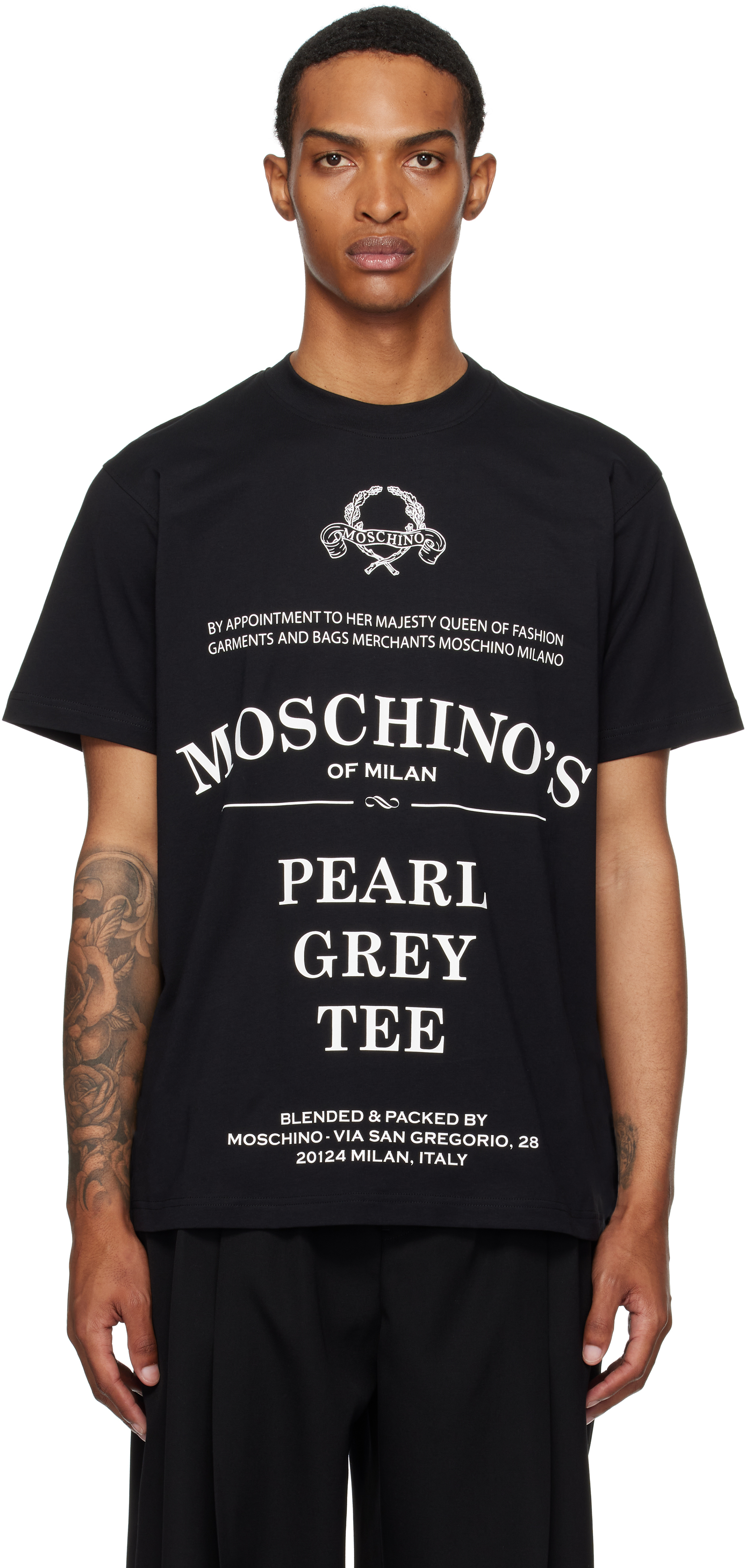 Black Printed Organic Cotton T-shirt