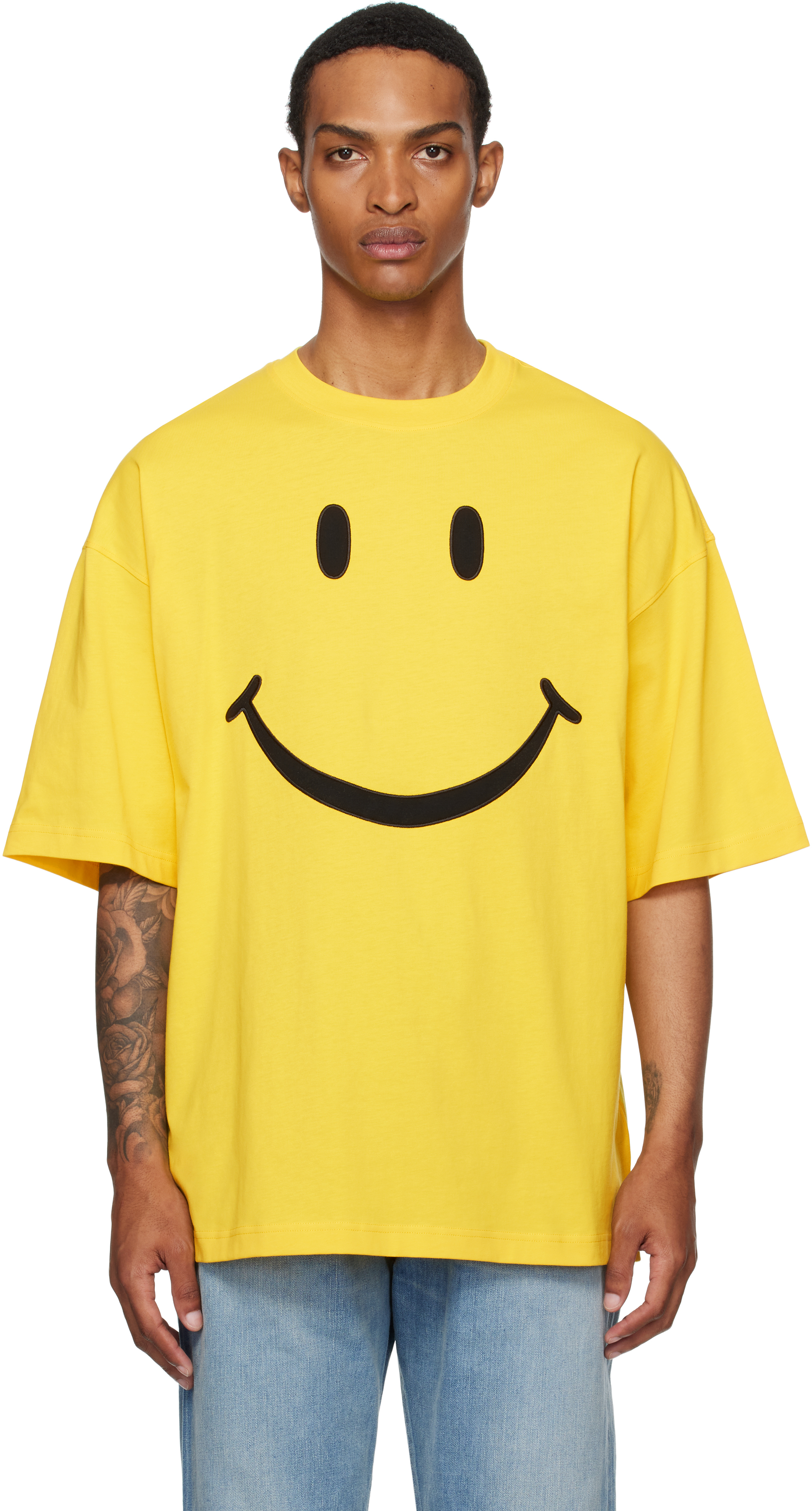 Yellow Organic Cotton Smiley T-shirt