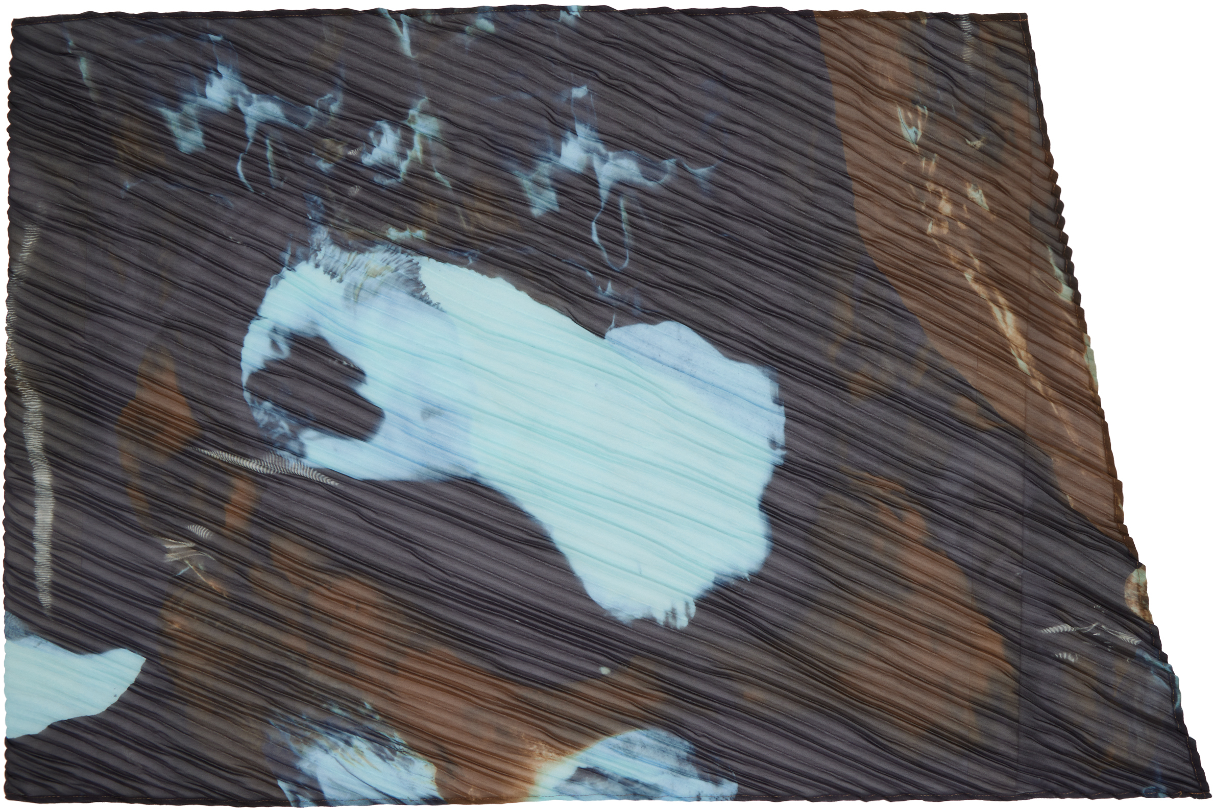 HOMME PLISSÉ ISSEY MIYAKE: Brown & Blue Agate Scarf | SSENSE