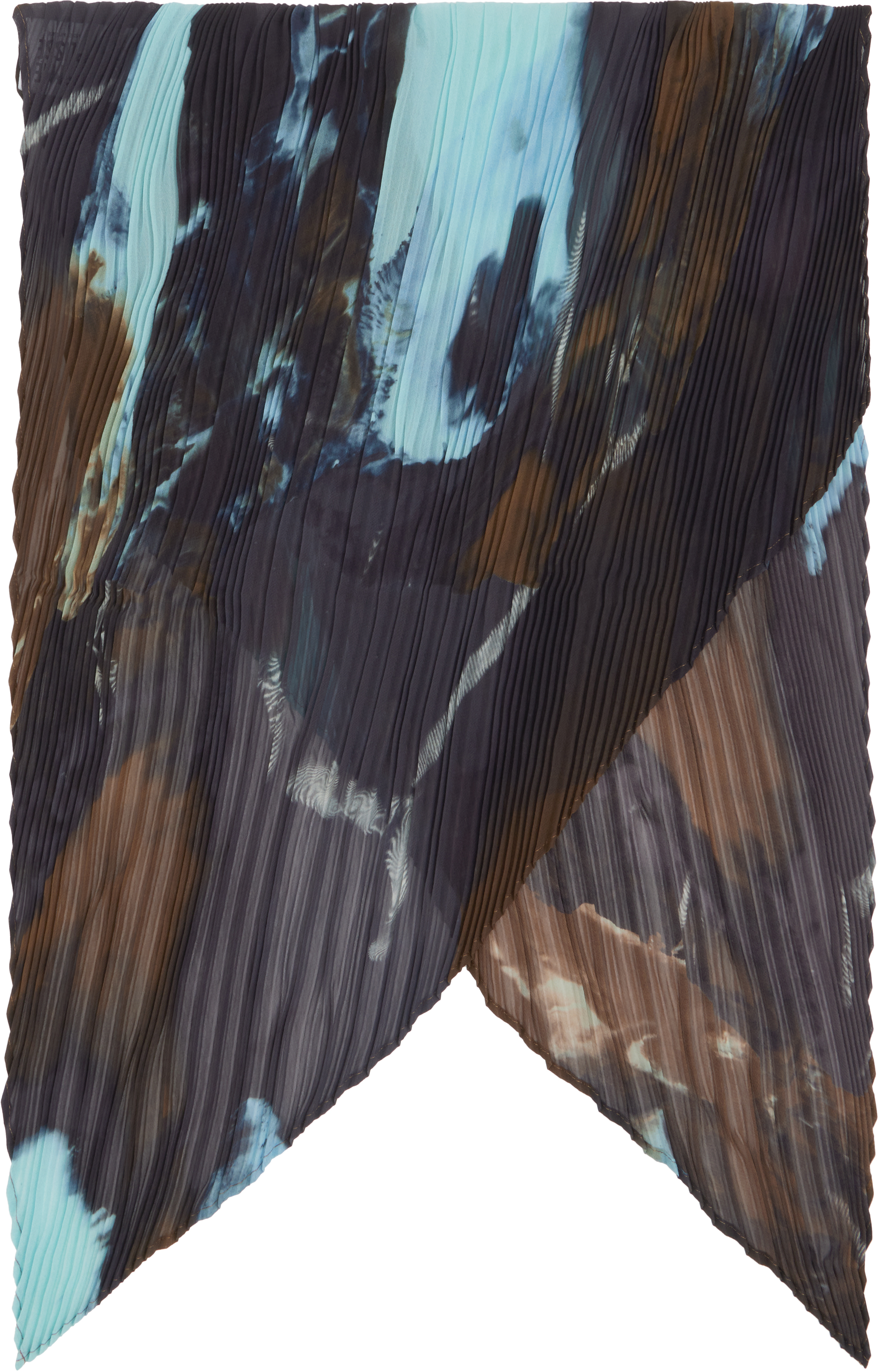 HOMME PLISSÉ ISSEY MIYAKE: Brown & Blue Agate Scarf | SSENSE