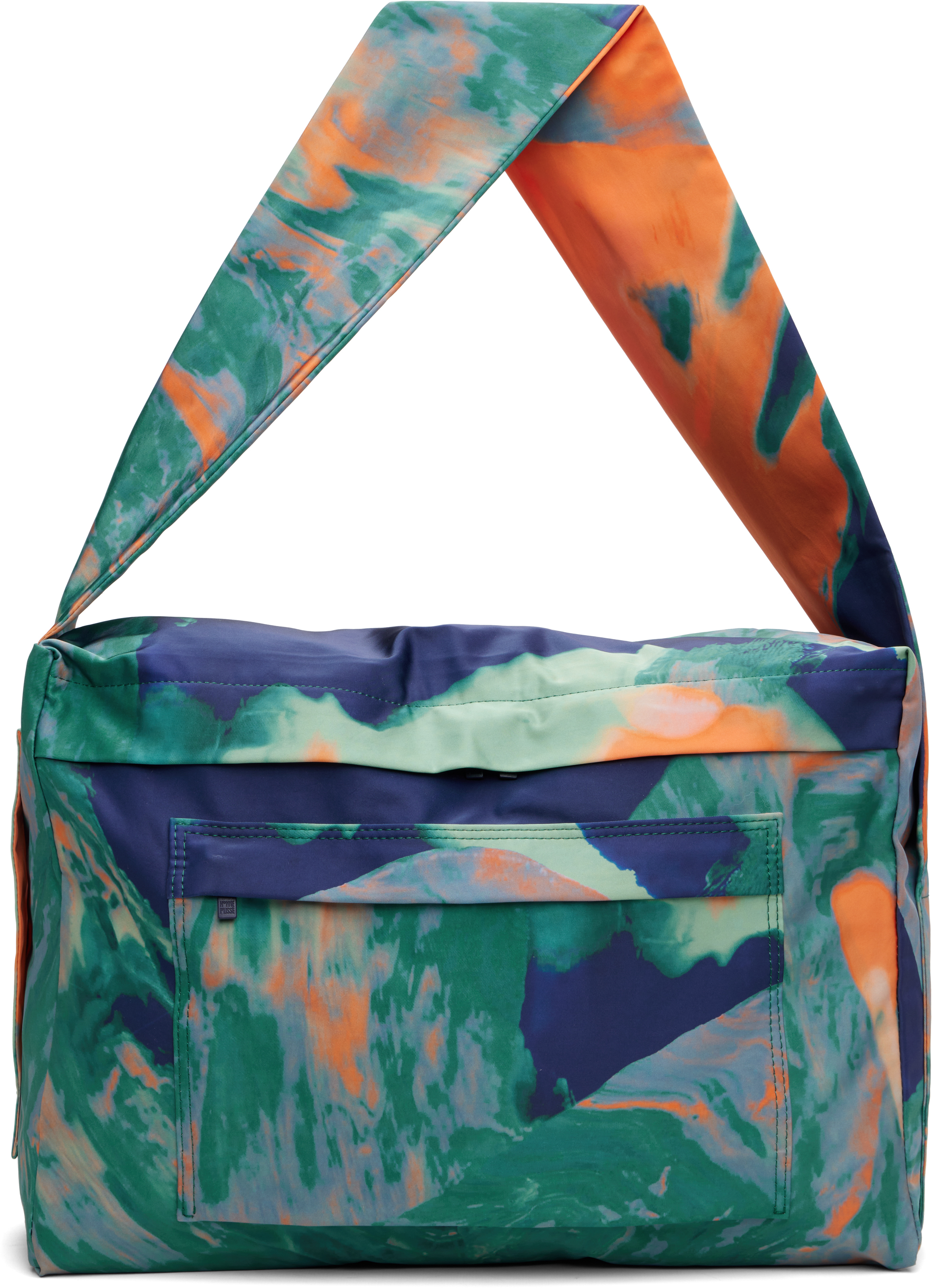 HOMME PLISSÉ ISSEY MIYAKE AGATE green HOMME PLISSÉ ISSEY MIYAKE: Green Agate Bag | SSENSE