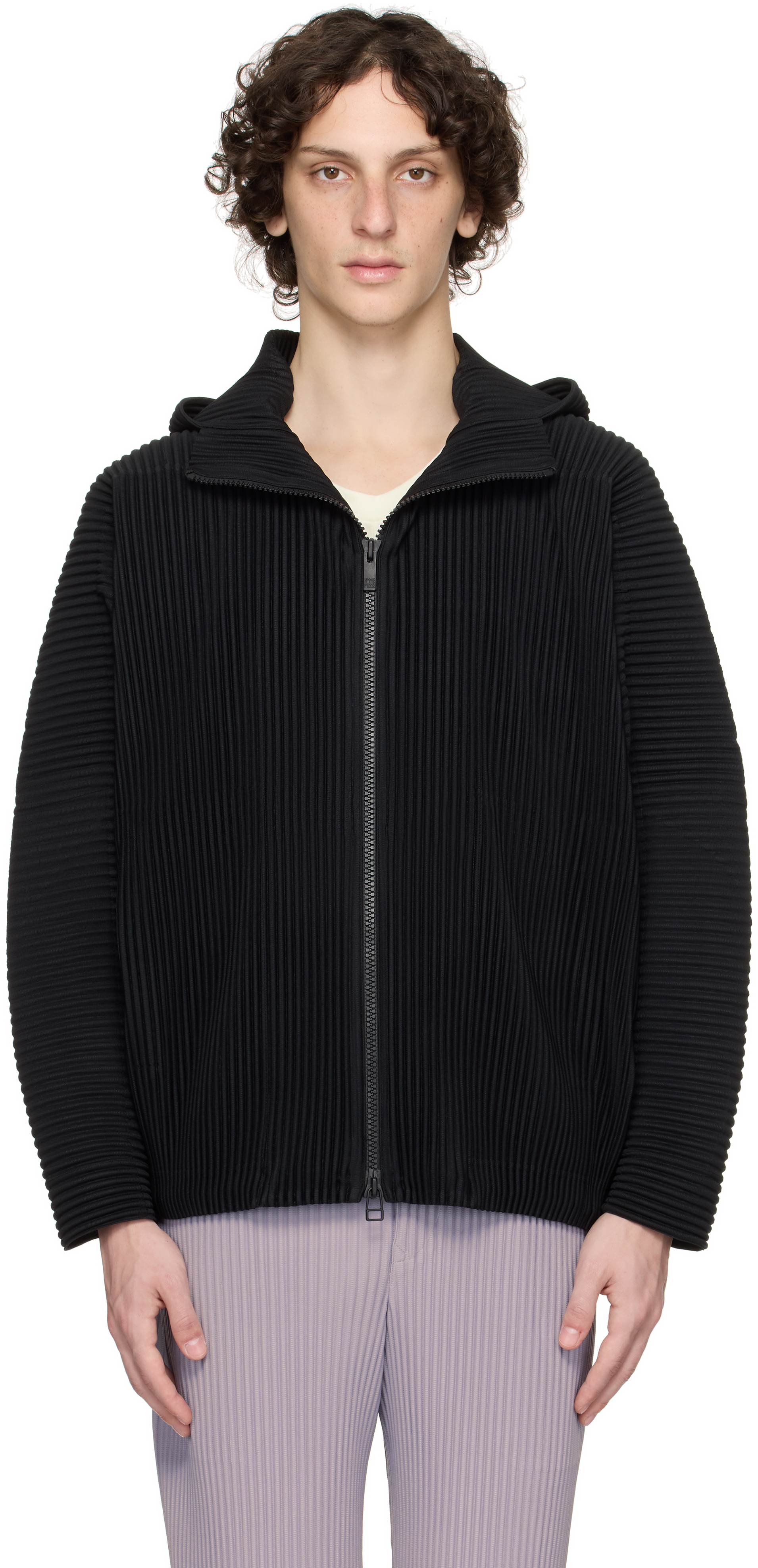 HOMME PLISSÉ 25SS MONTHLY COLOR MAY HOMME PLISSÉ ISSEY MIYAKE: Black Monthly Color May Jacket