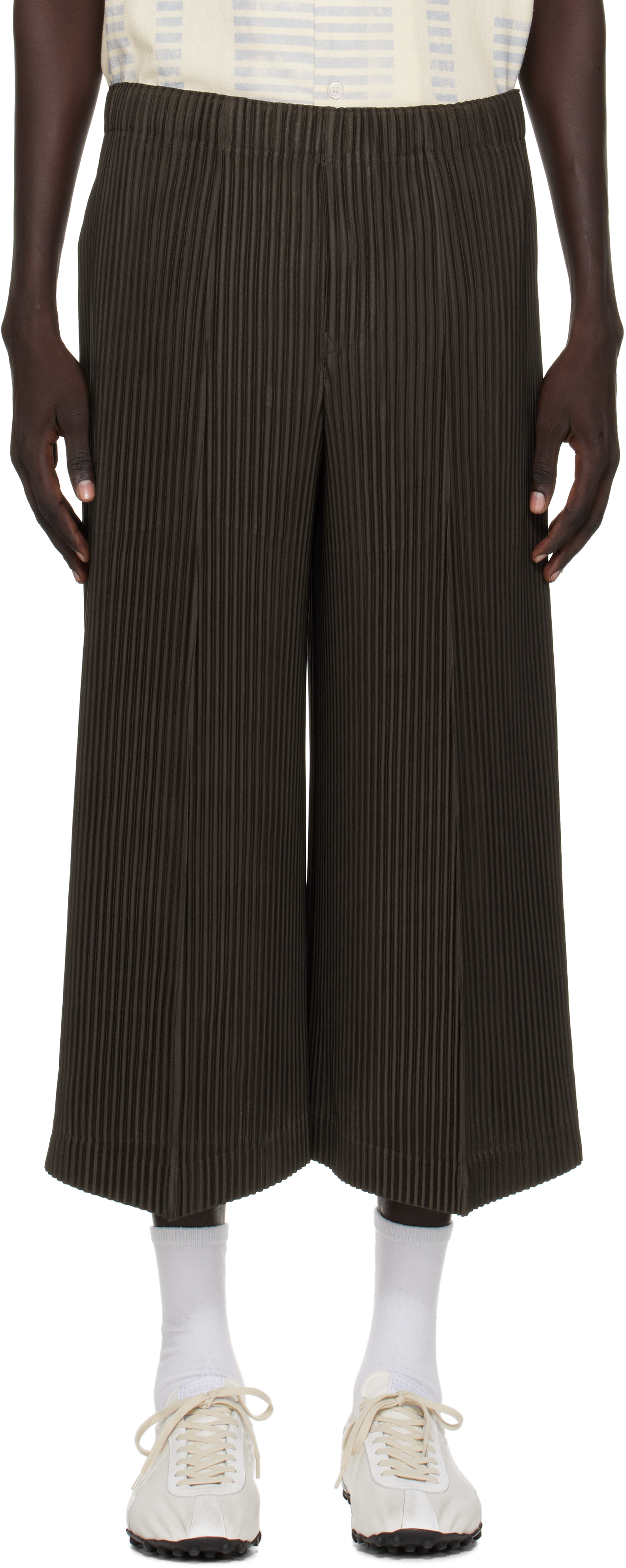 Issey Miyake Brown Monthly Color June Trousers In Green